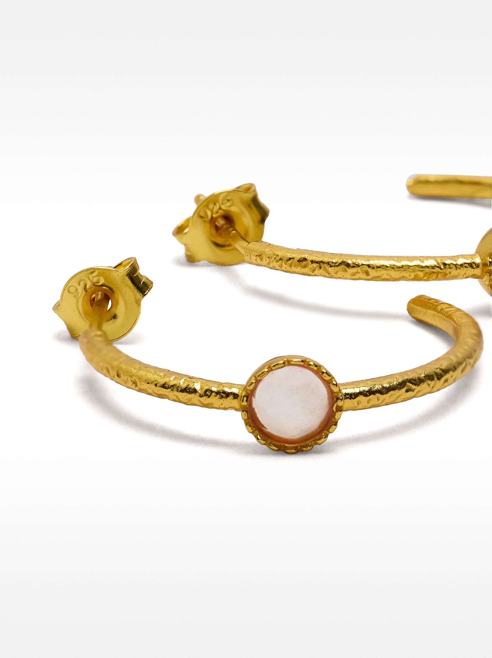 Aro Abierto Con Circonita - Plata De Ley 925