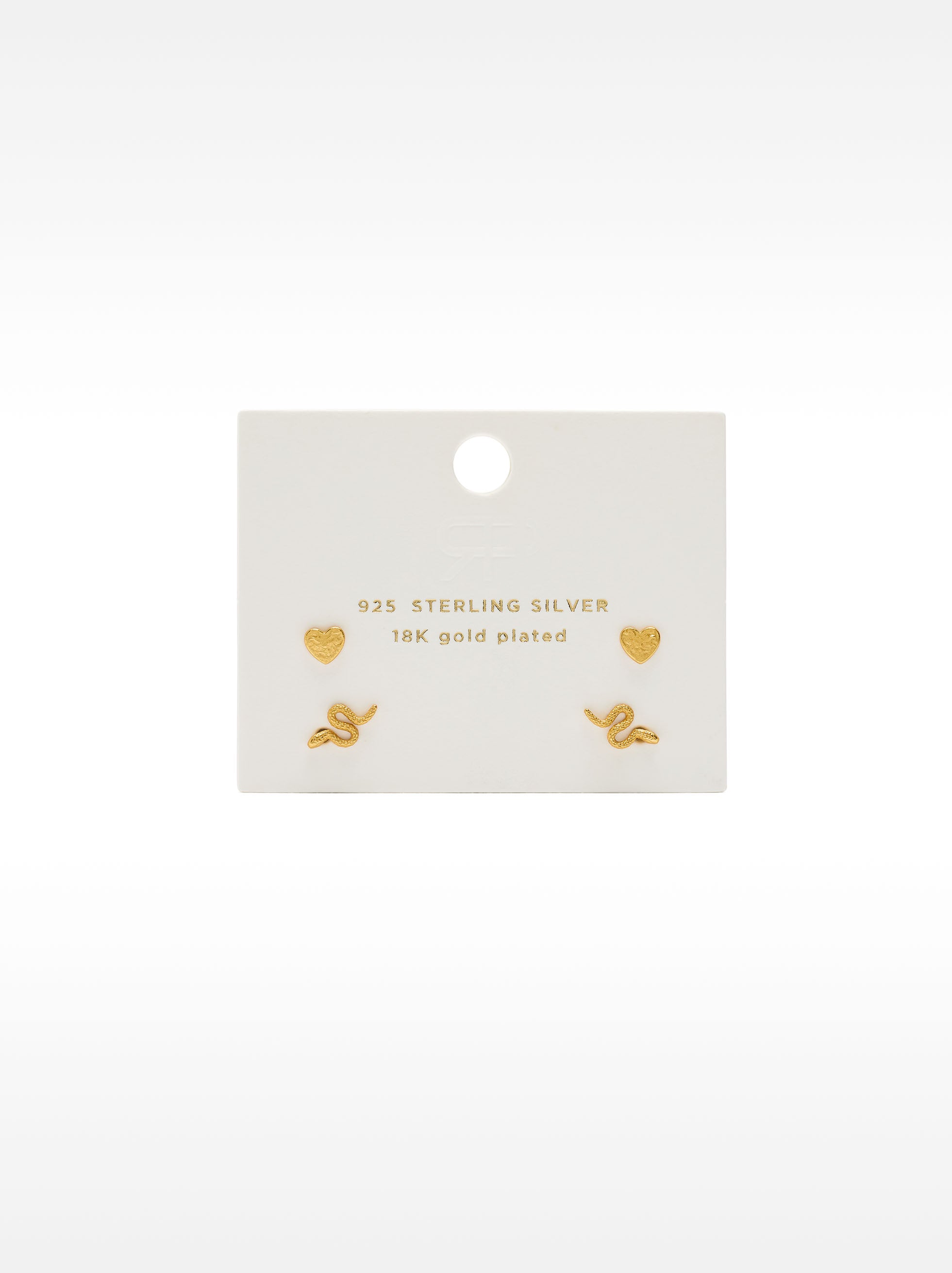 Set De Pendientes Dorados - Plata De Ley 925