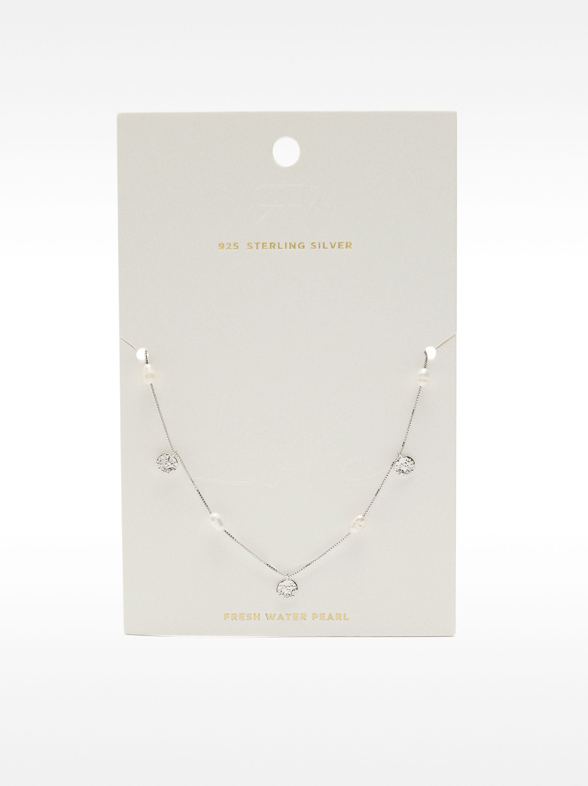 Collar Con Perlas De Agua Dulce - Plata De Ley 925