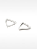 Pendientes Triángulos Con Circonitas - Plata De Ley 925