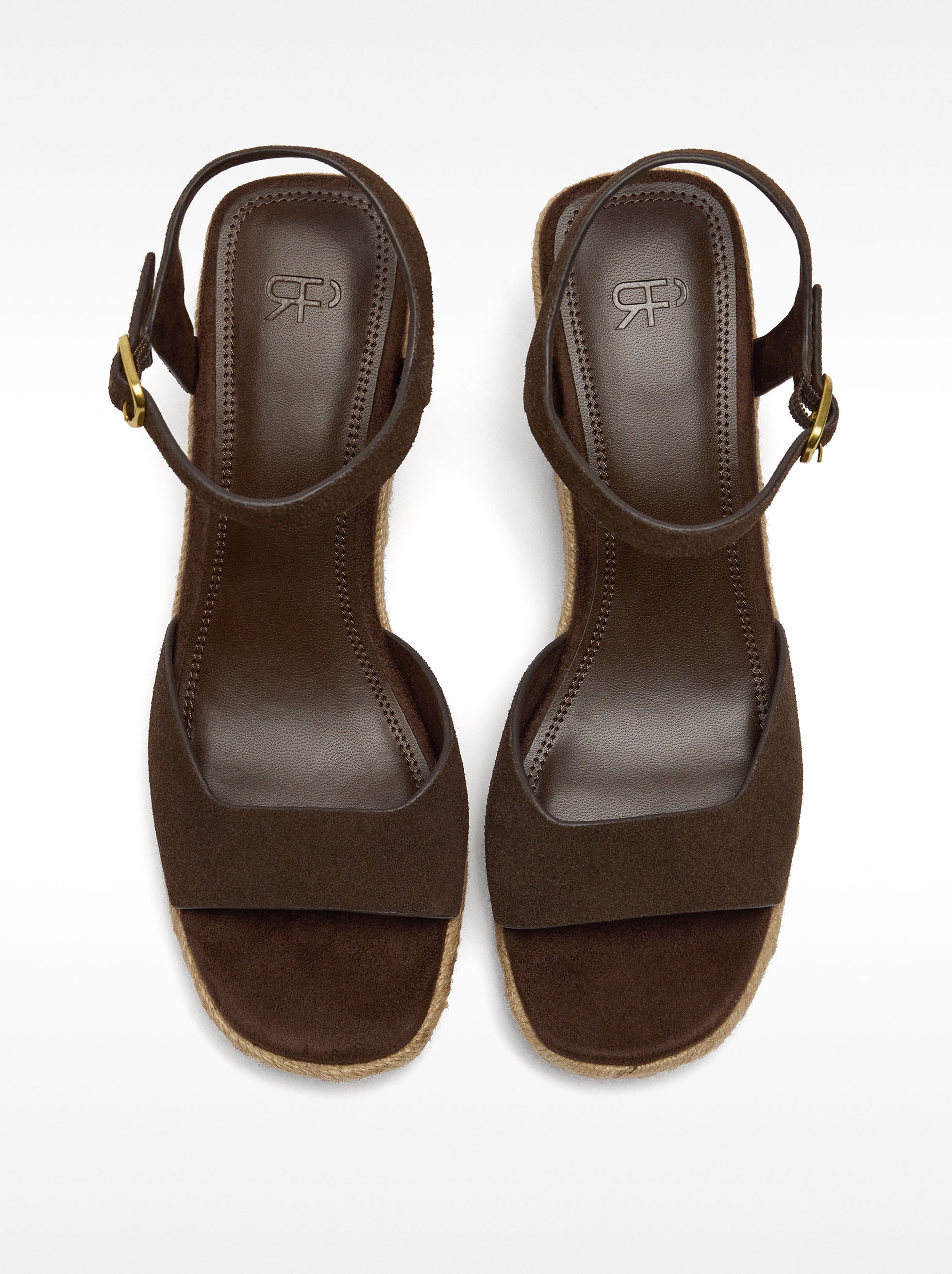 Sandalias De Cuña Piel