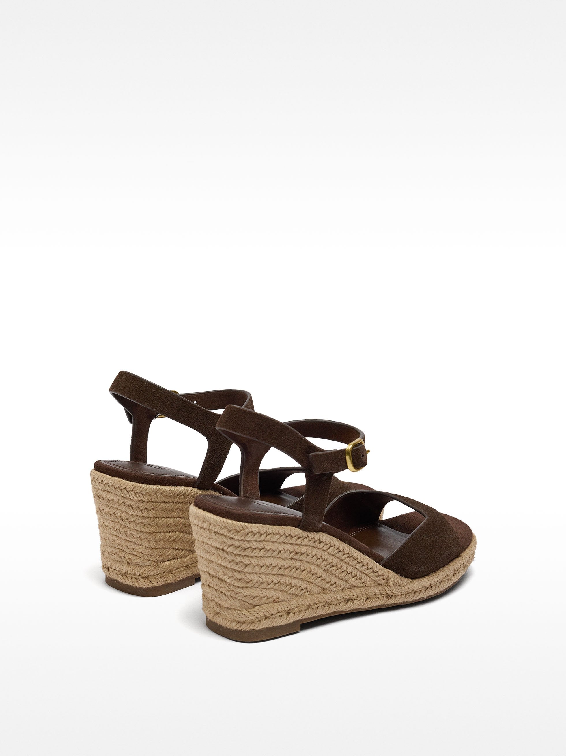 Sandalias De Cuña Piel