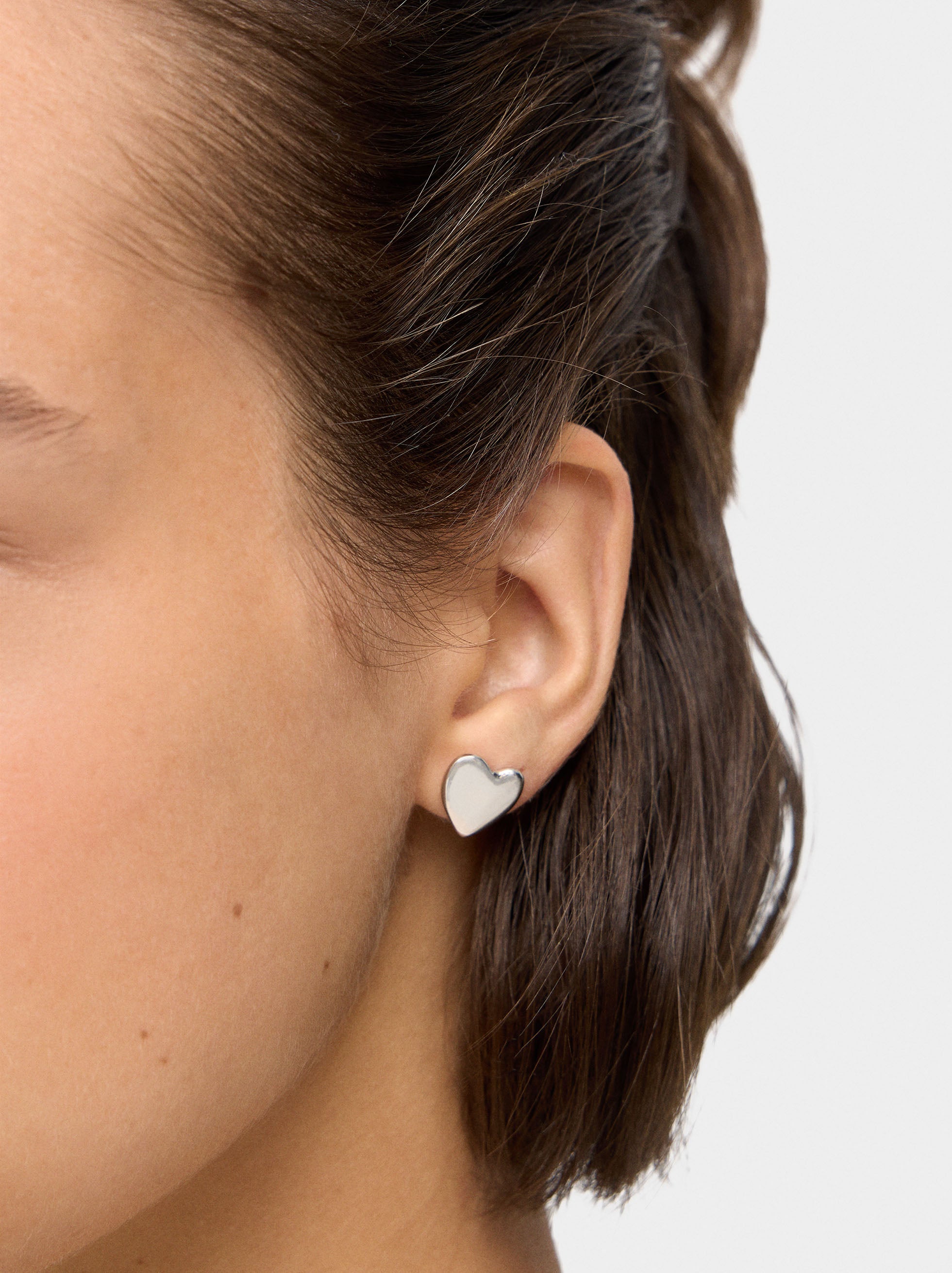 Pendientes Corazón - Plata De Ley 925