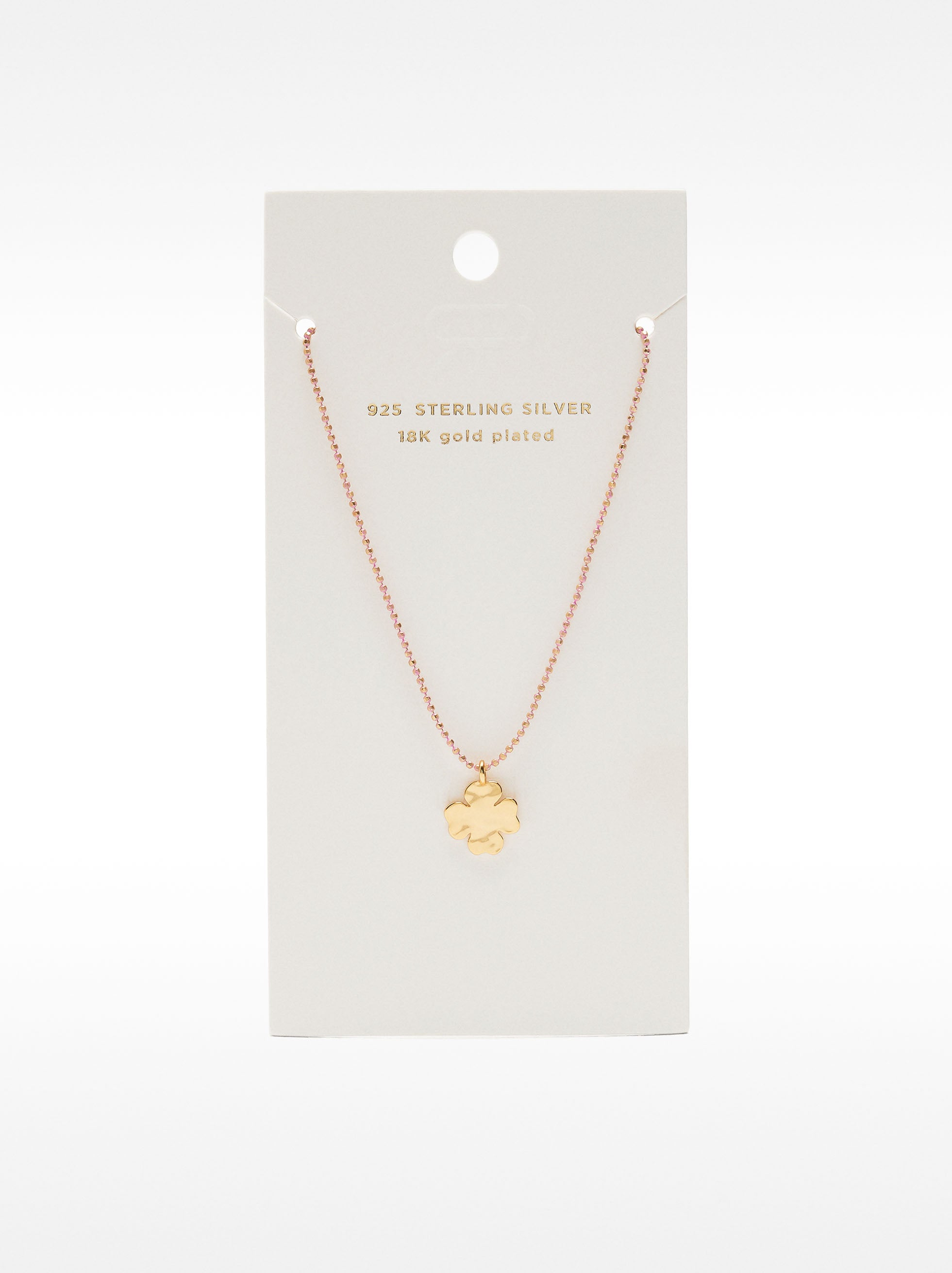 Collar De Trébol Esmaltado - Plata De Ley 925