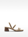 Sandalias De Tacón Ancho Con Tiras