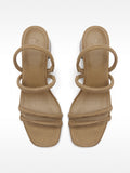 Sandalias De Tacón Ancho Con Tiras