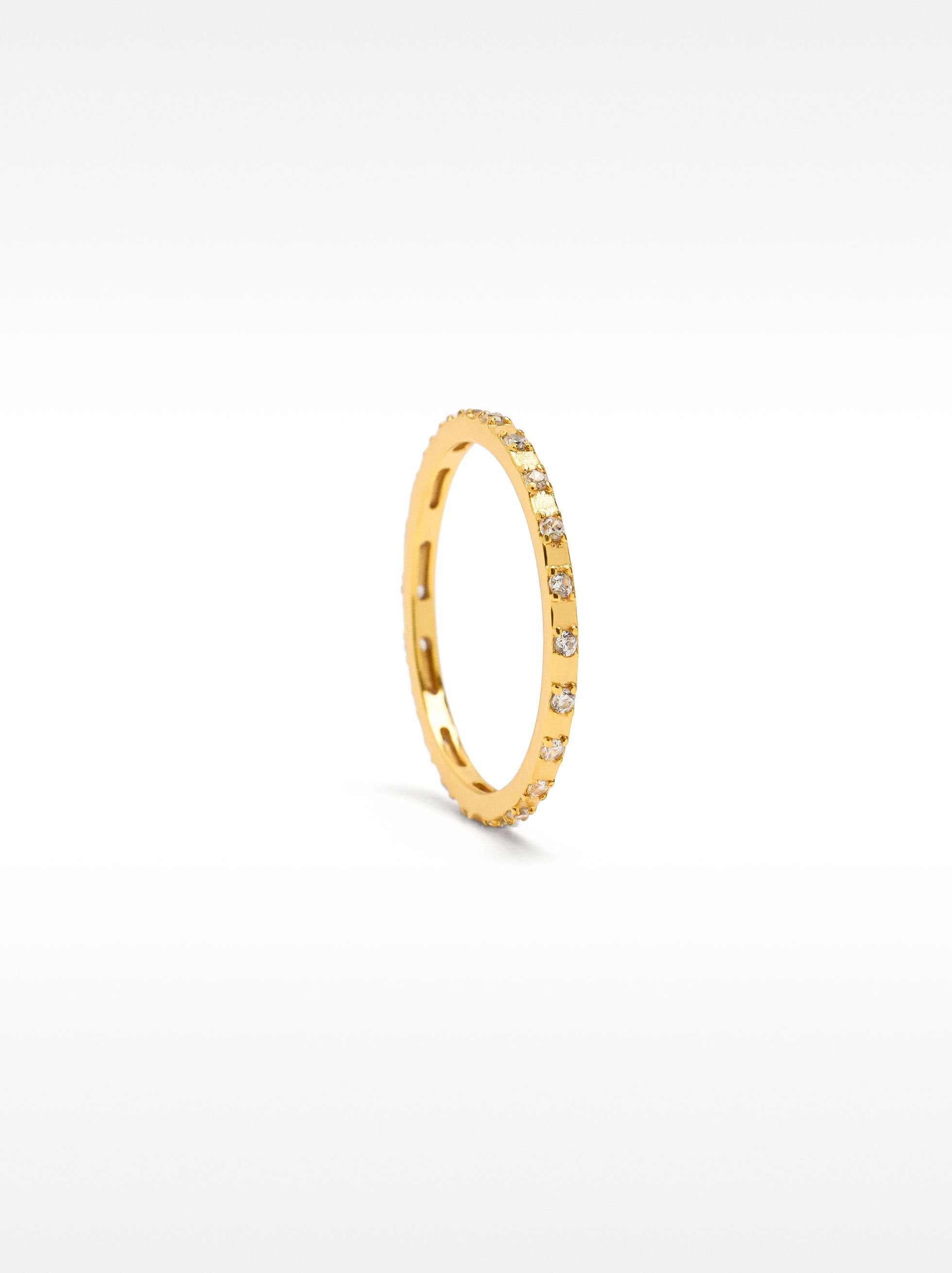 Anillo Con Circonitas - Plata De Ley 925