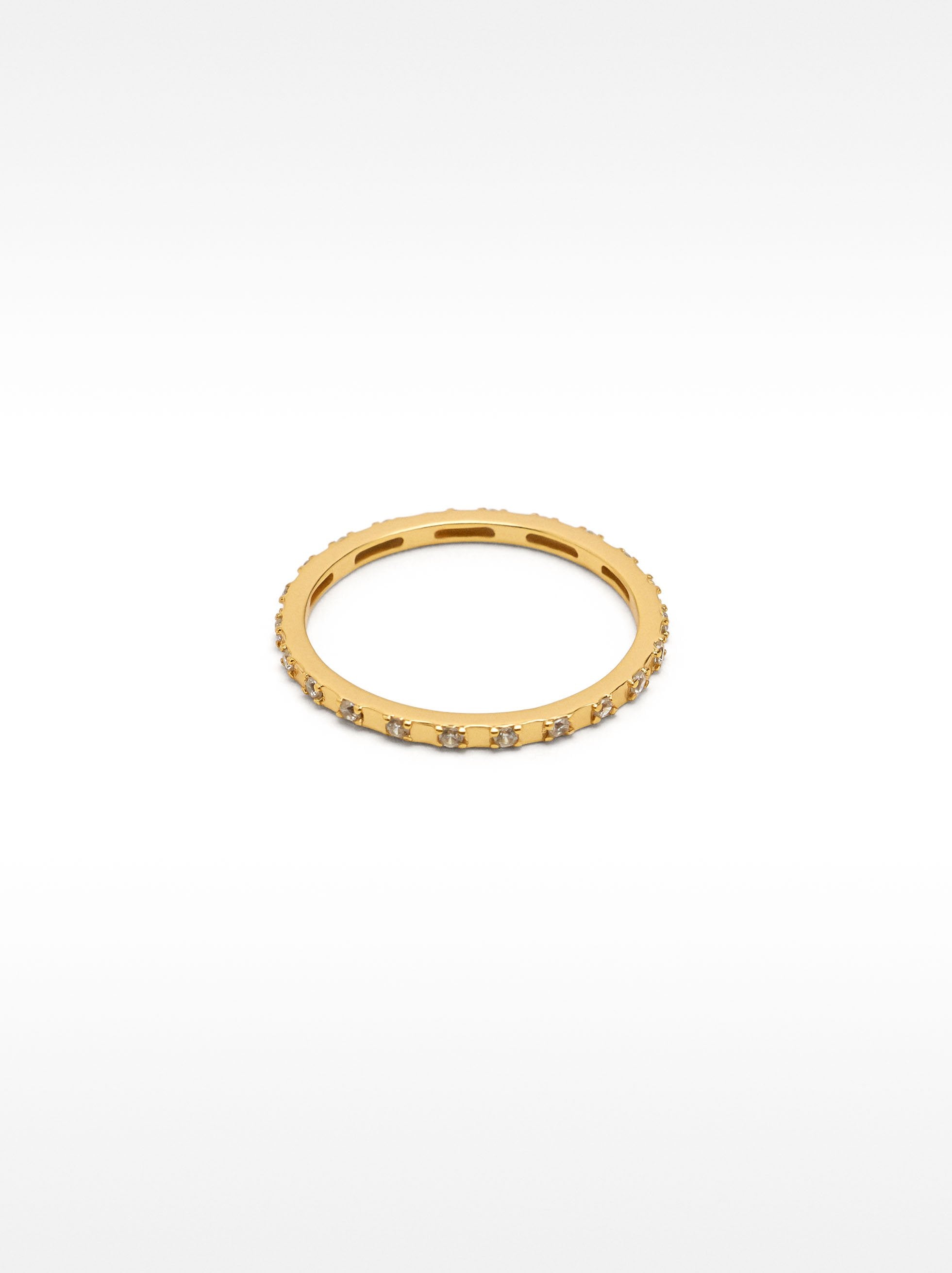 Anillo Con Circonitas - Plata De Ley 925