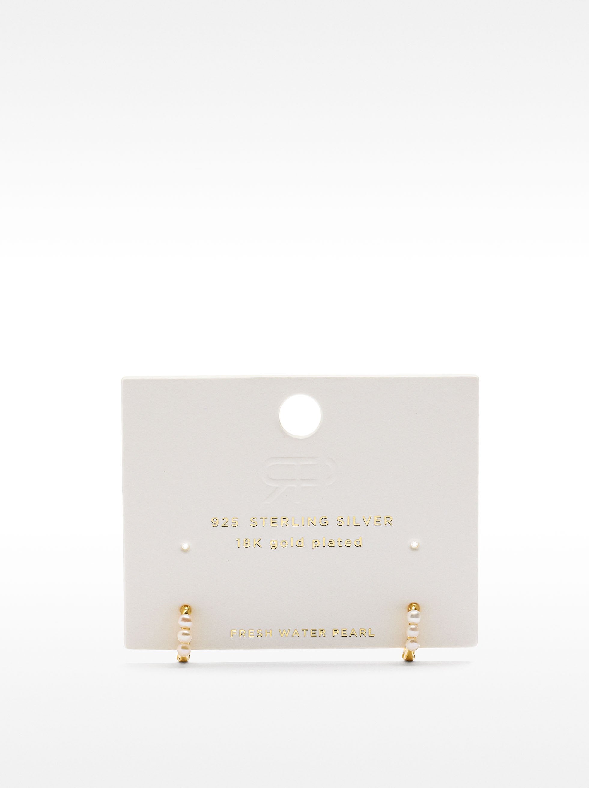 Aros Con Perlas De Agua Dulce - Plata De Ley 925