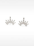 Pendientes Corona Con Circonitas - Plata De Ley 925