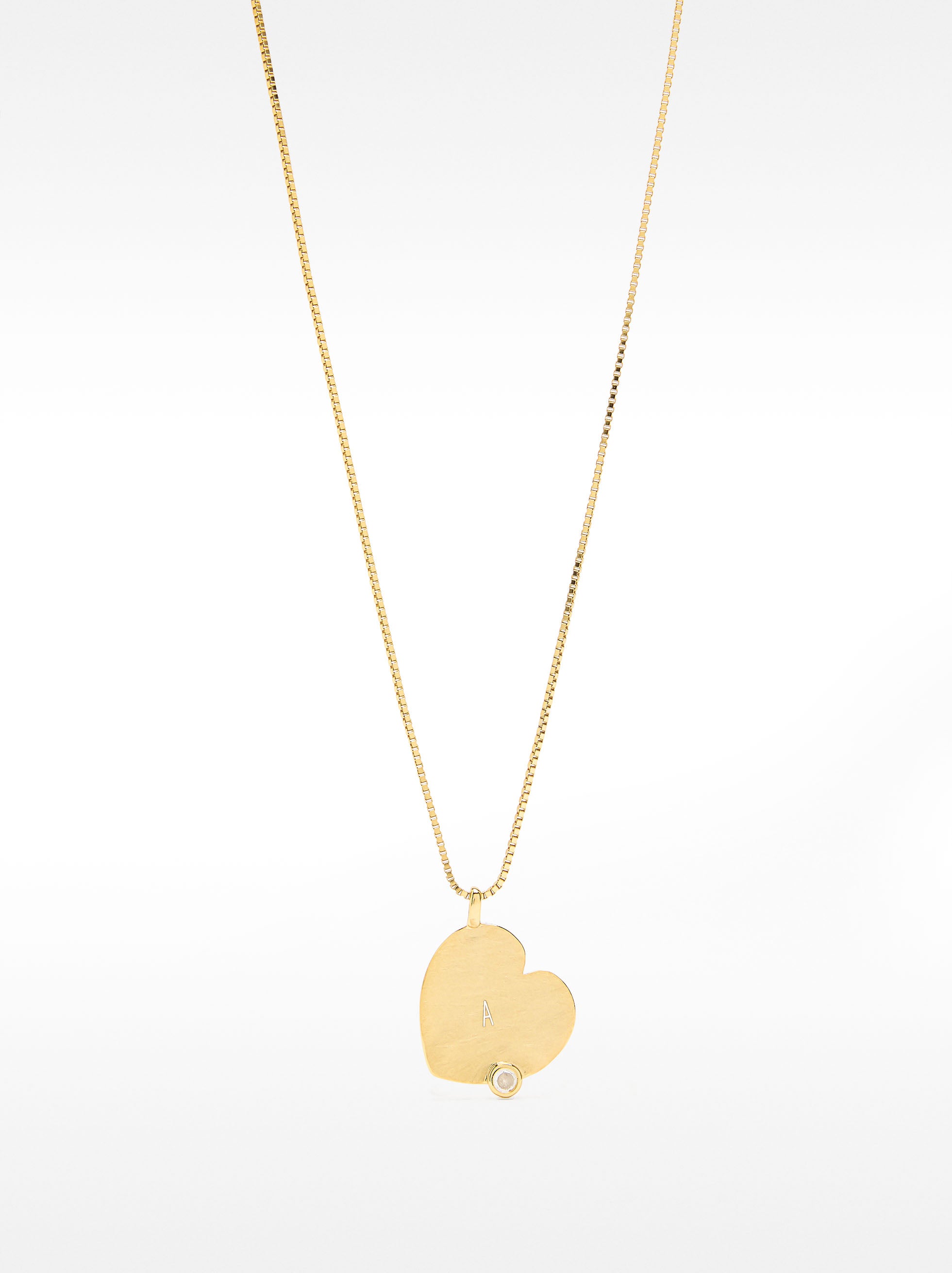 Collar De Corazón Con Circonita - Plata De Ley 925