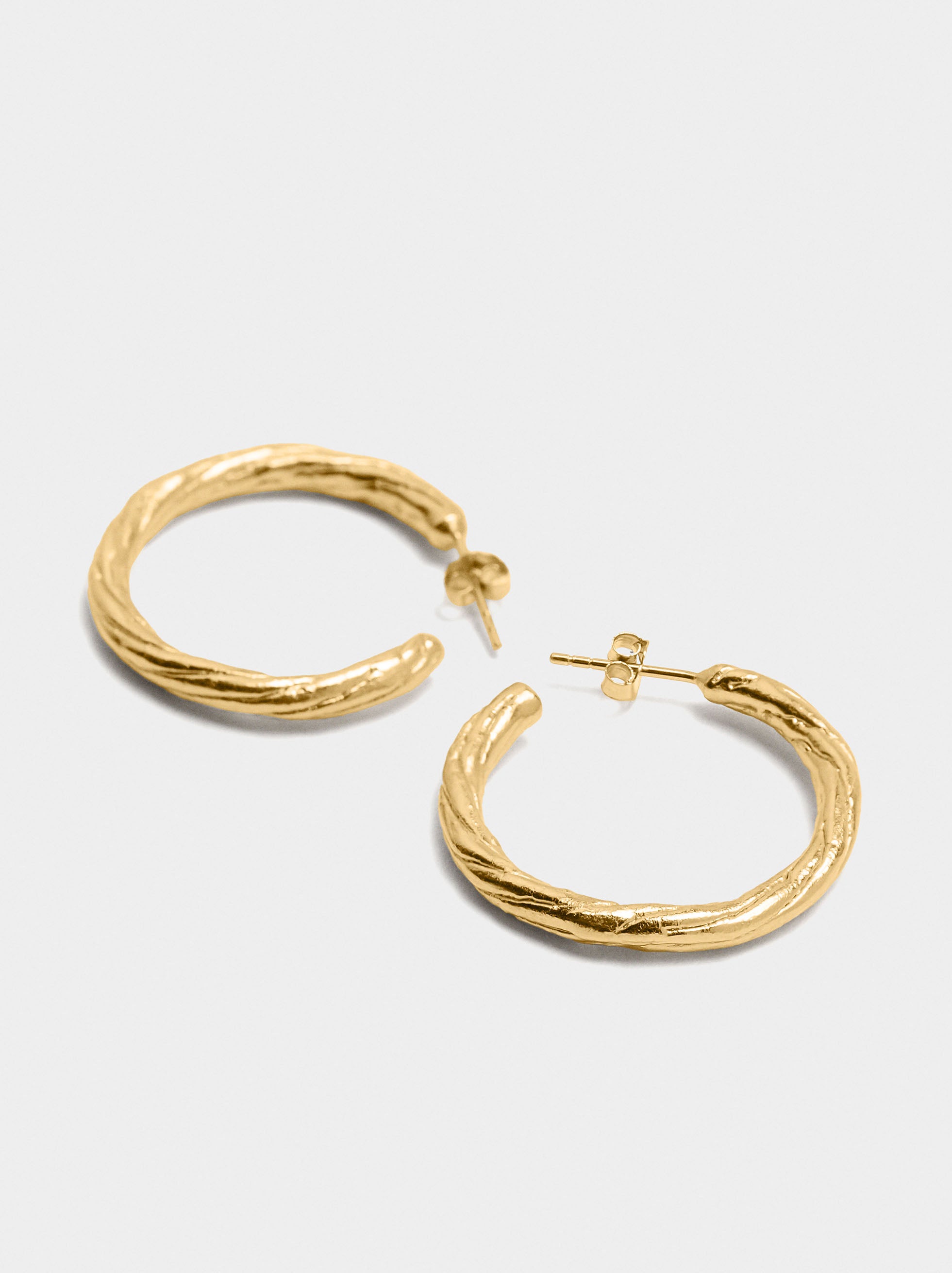 Aros Dorados - Plata De Ley 925