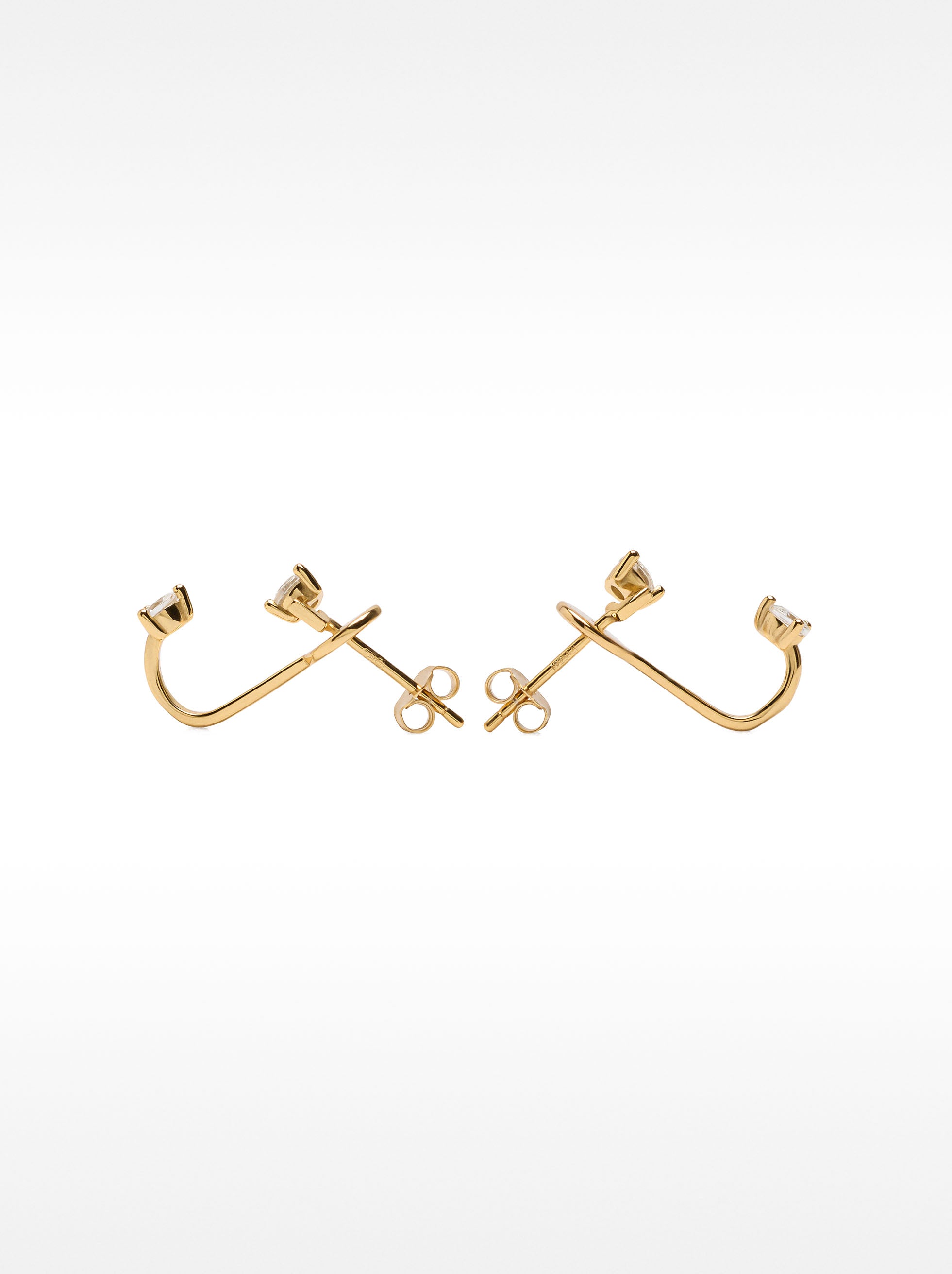 Pendientes Ear Jacket Con Circonitas - Plata De Ley 925