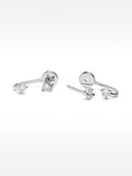 Pendientes Ear Jacket Con Circonitas - Plata De Ley 925