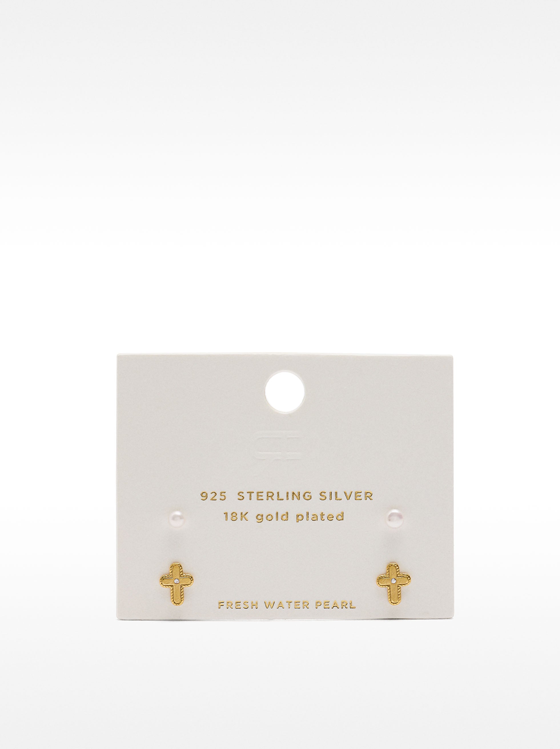 Set De Aros Con Perlas De Agua Dulce - Plata De Ley 925