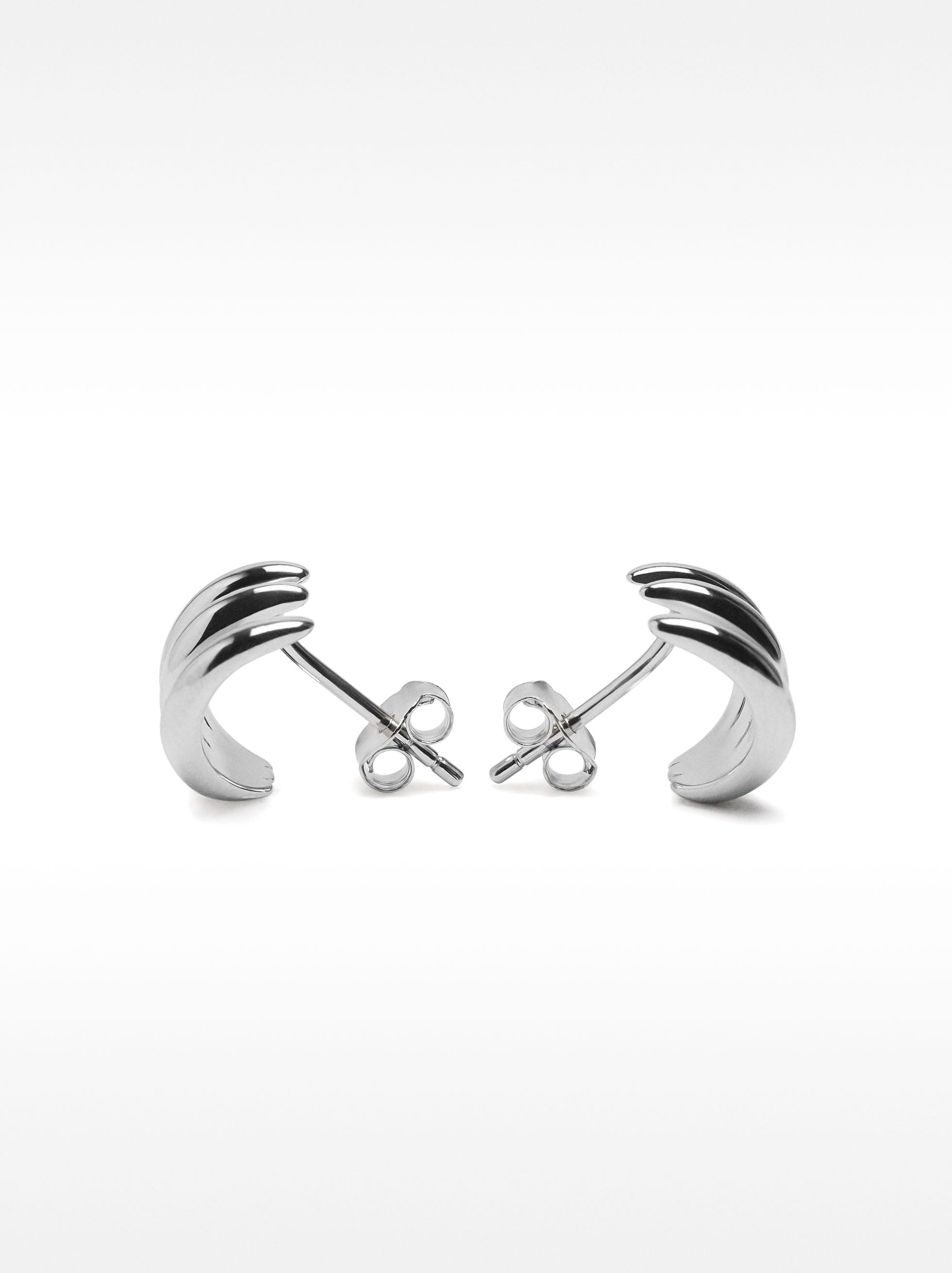 Pendientes Efecto Triple - Plata De Ley 925