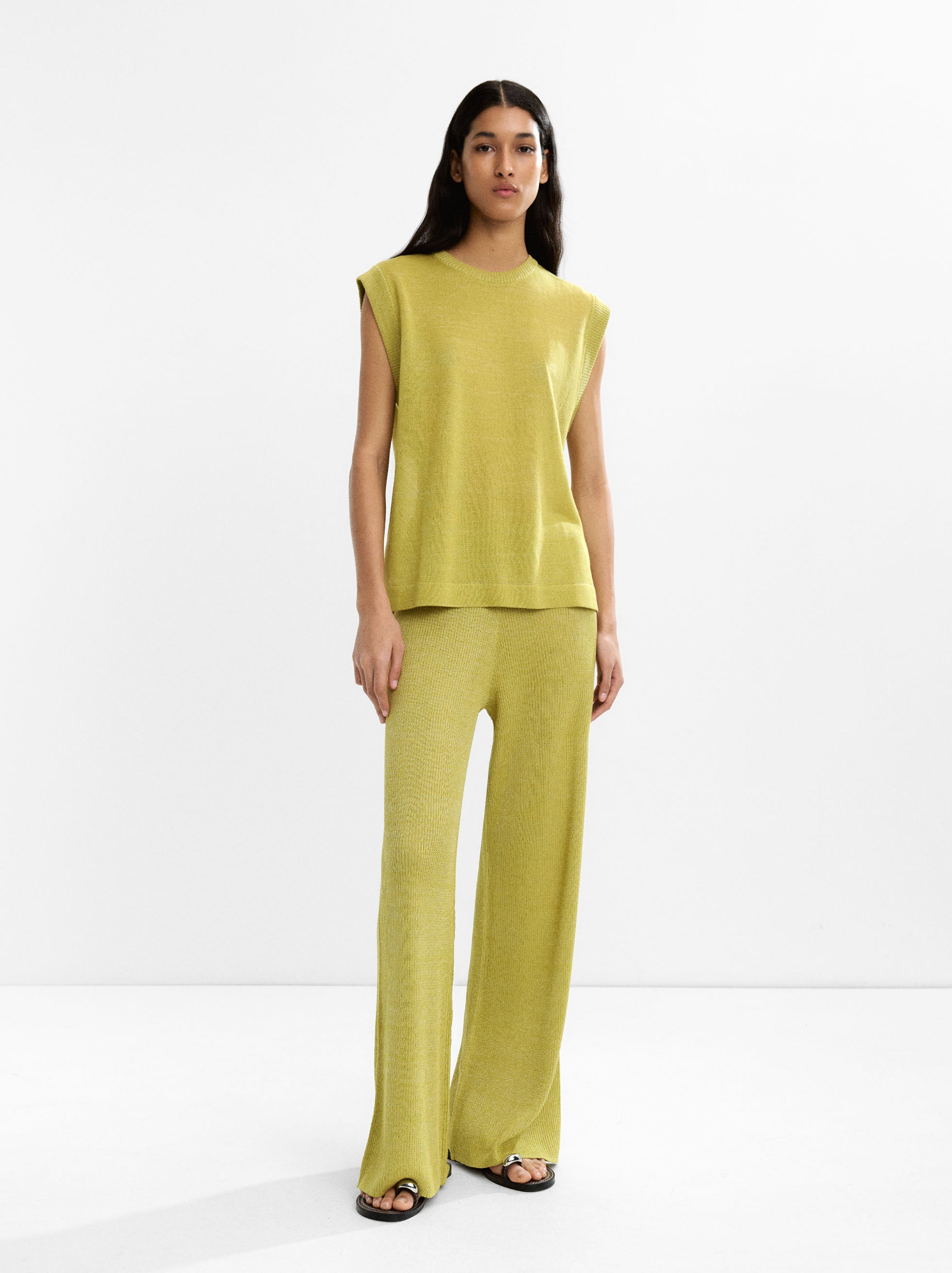 Pantalón De Punto Cintura Elástica