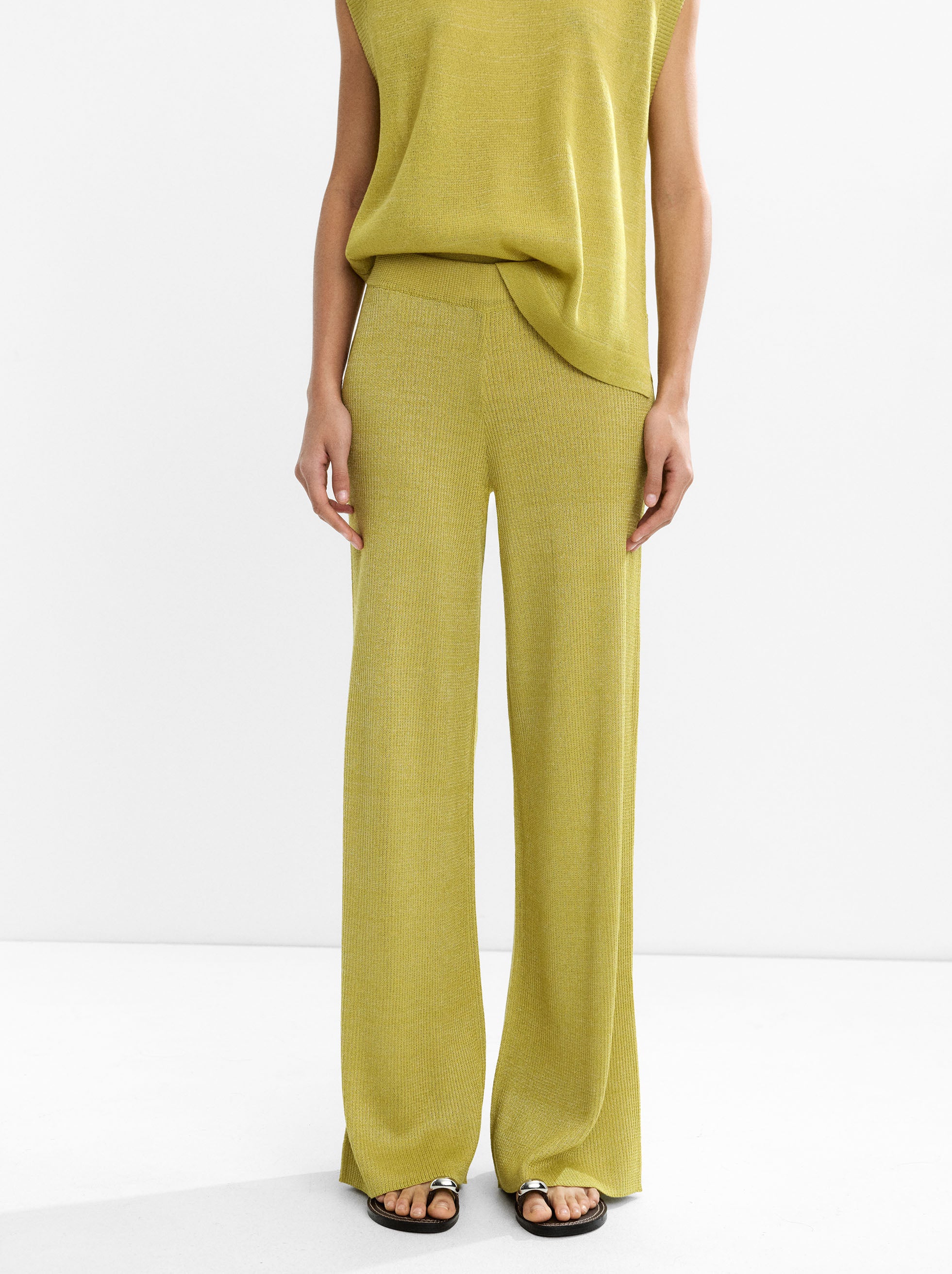 Pantalón De Punto Cintura Elástica