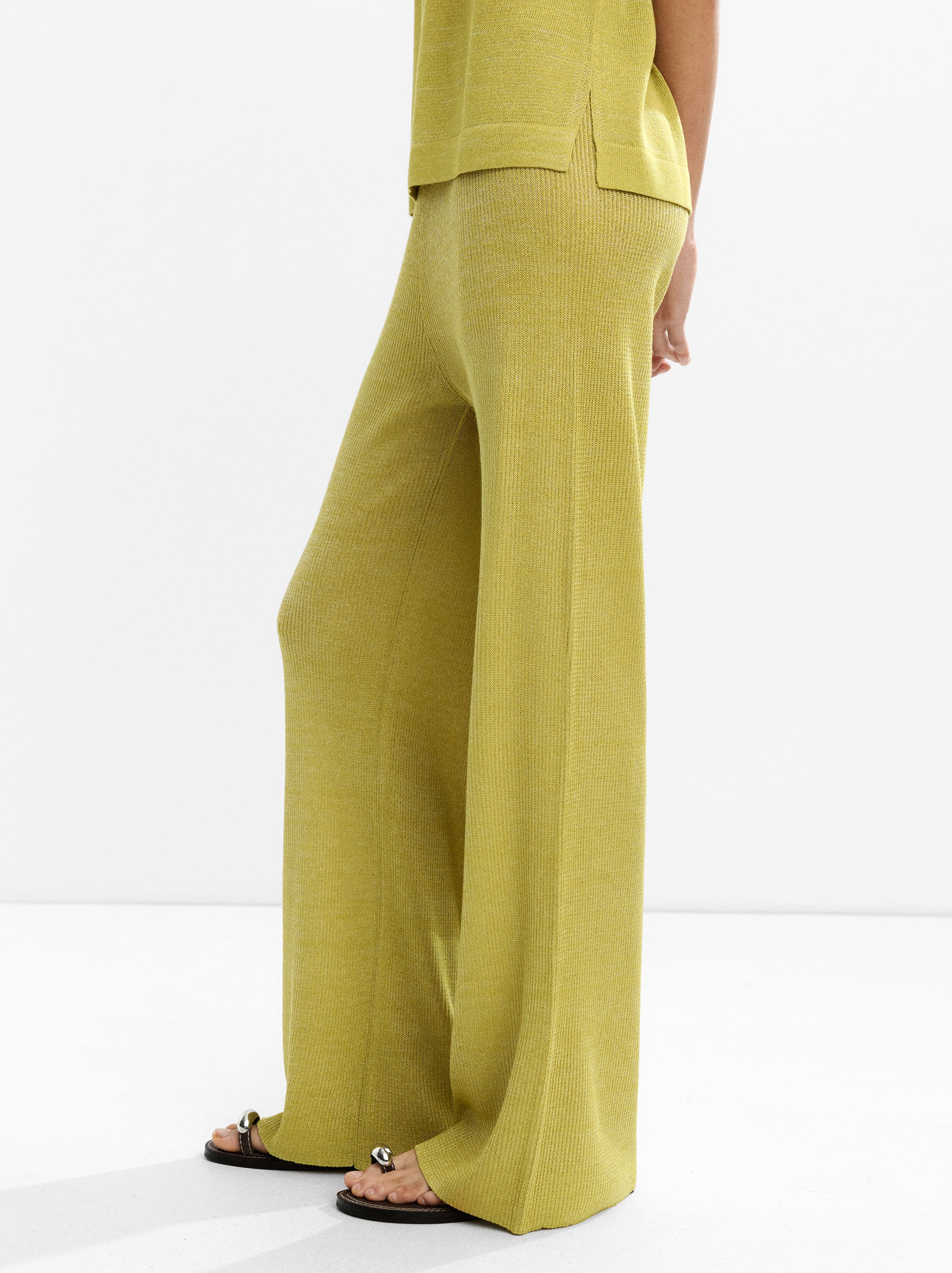 Pantalón De Punto Cintura Elástica