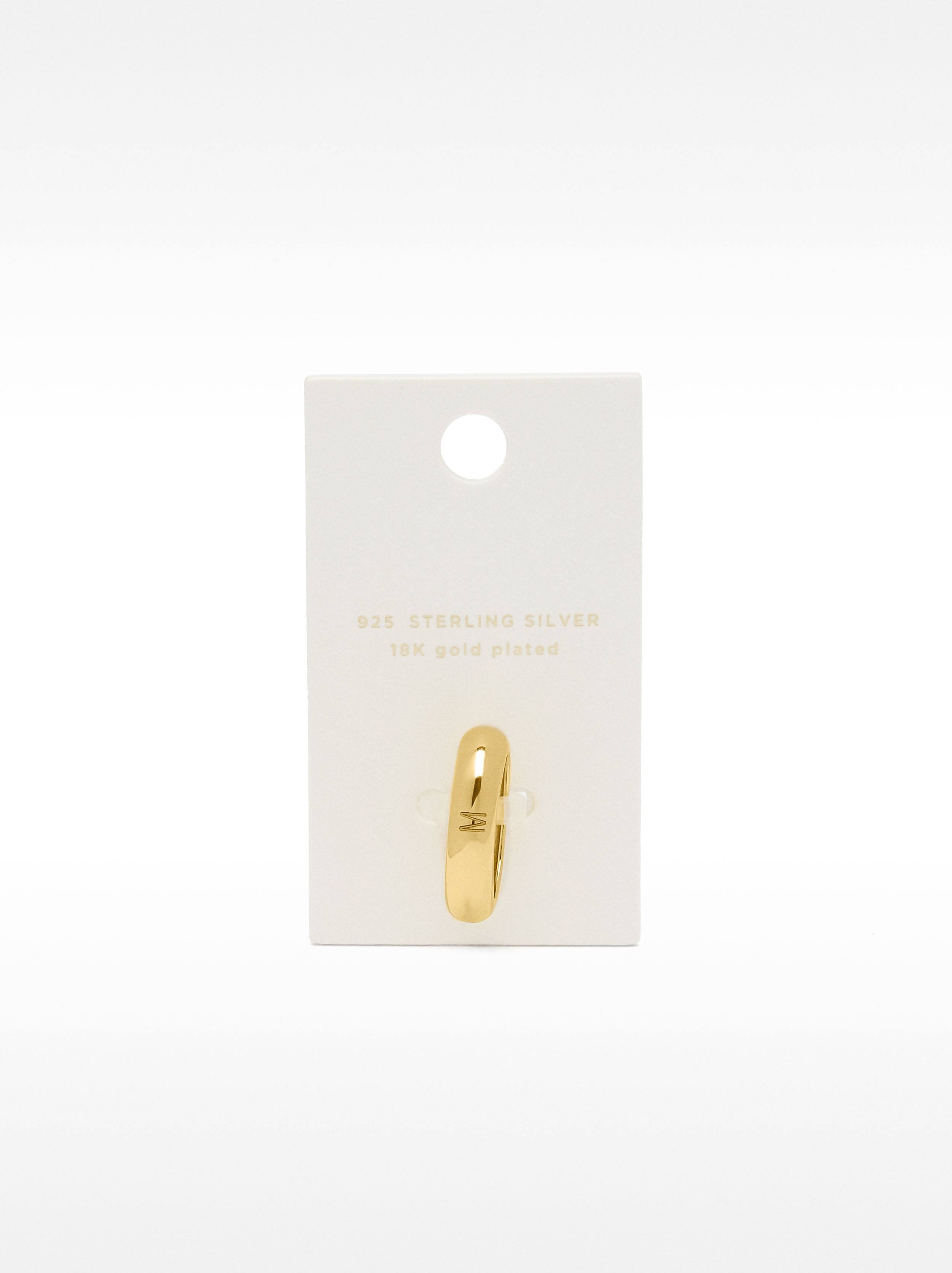 Anillo Redondeado Para Meñique - Plata De Ley 925