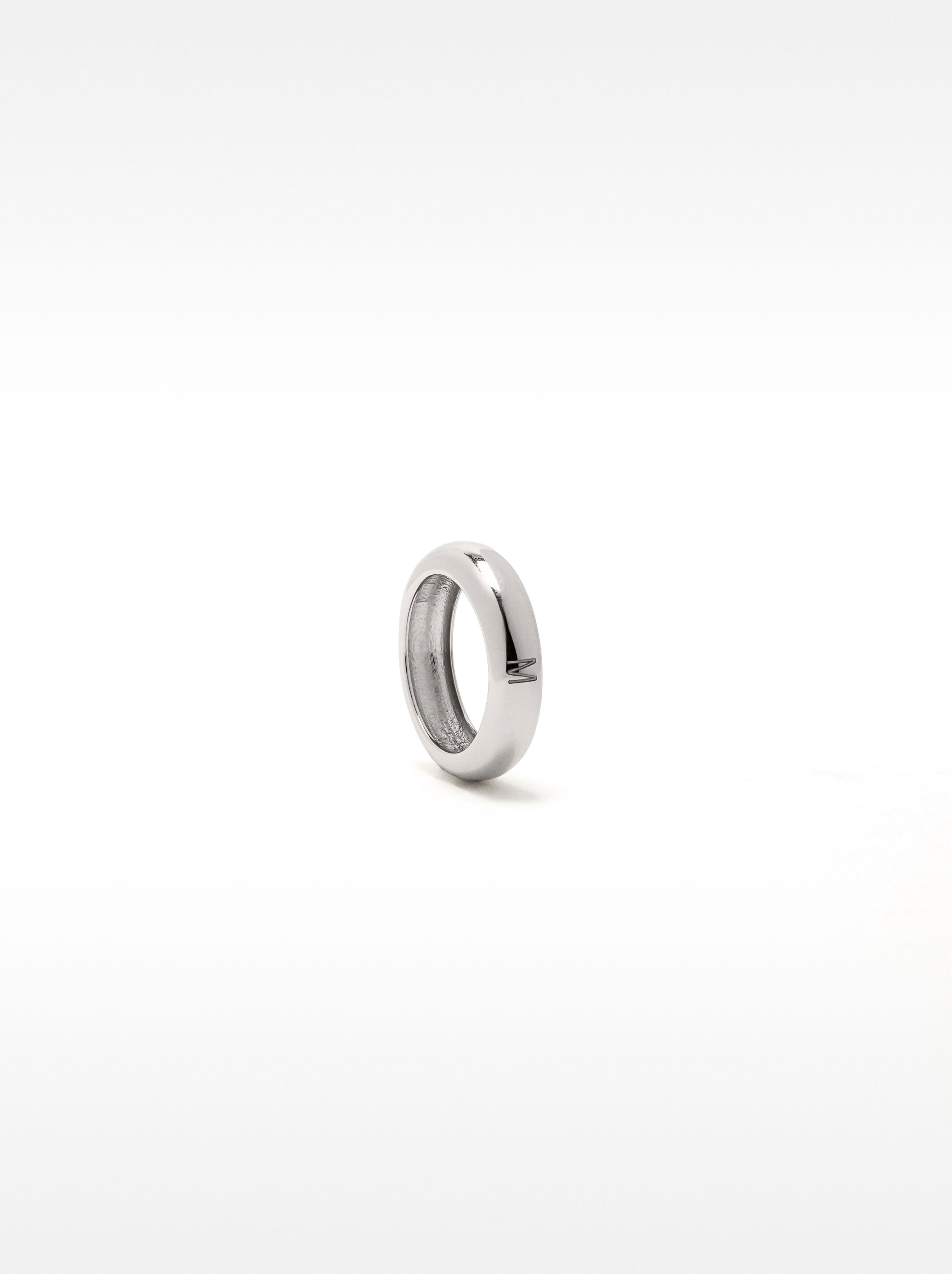 Anillo Redondeado Para Meñique - Plata De Ley 925