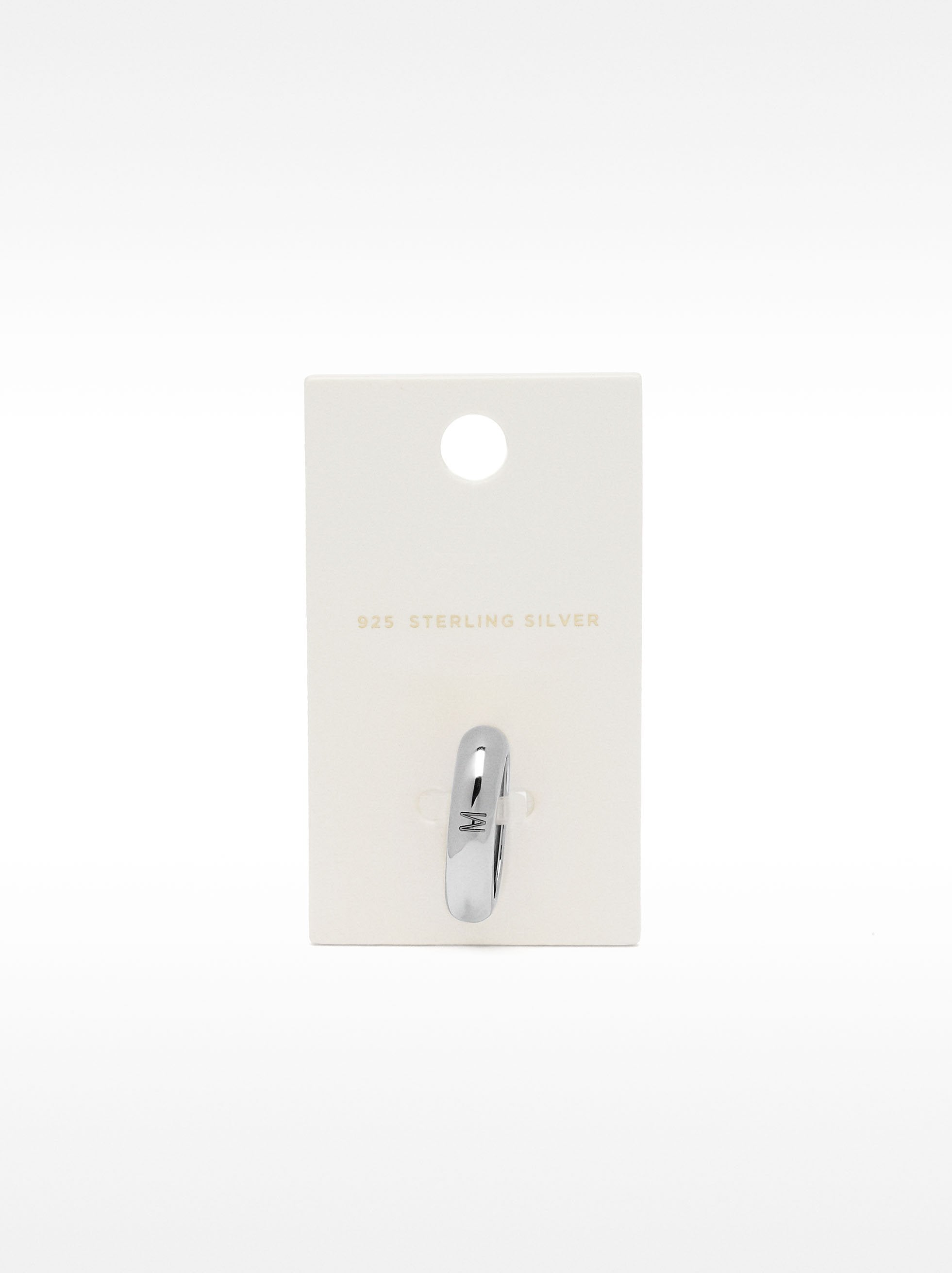 Anillo Redondeado Para Meñique - Plata De Ley 925