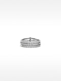 Anillo Triple Con Circonitas - Plata De Ley 925