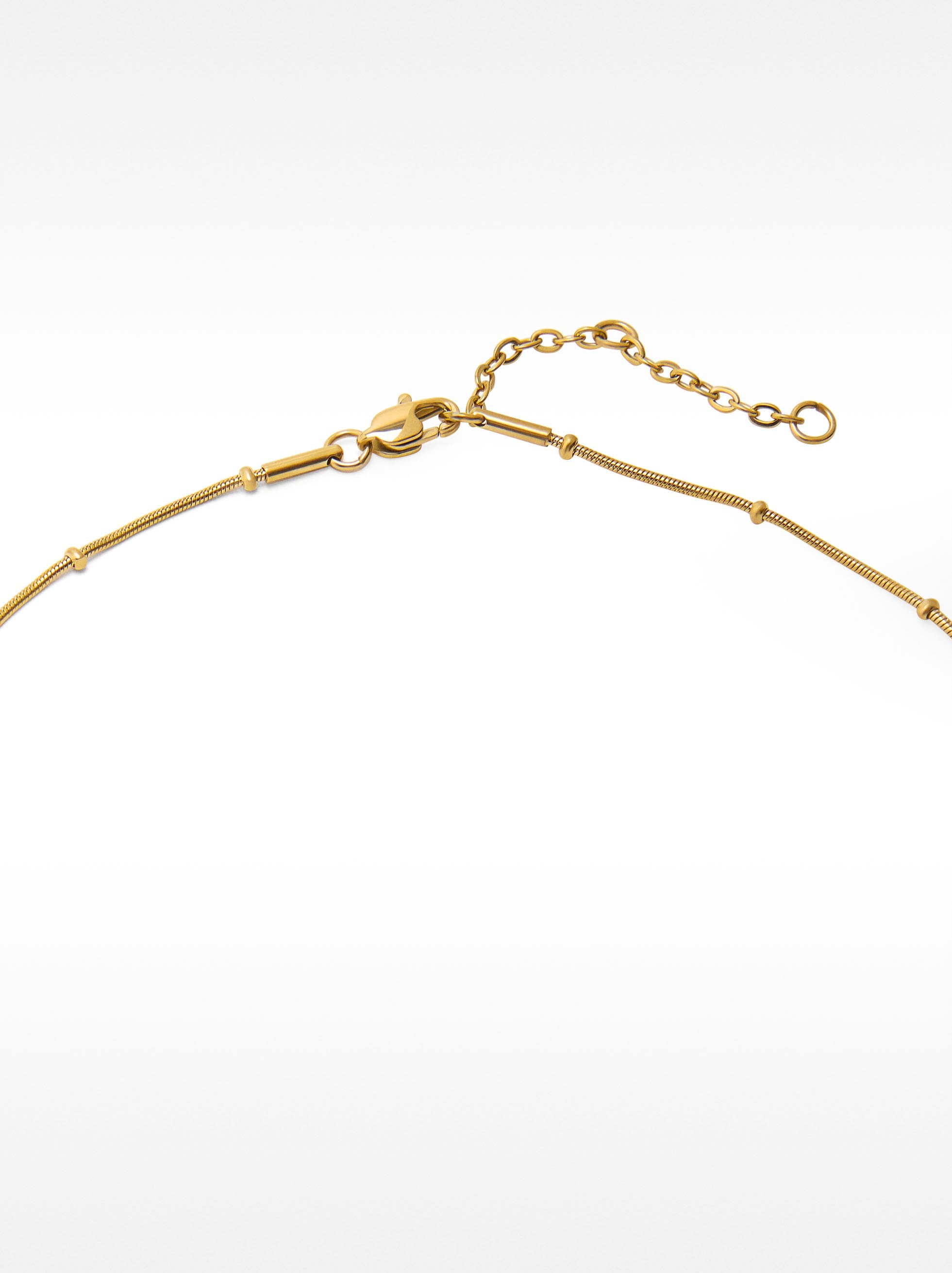 Collar De Corazones Con Cristales - Acero Inoxidable