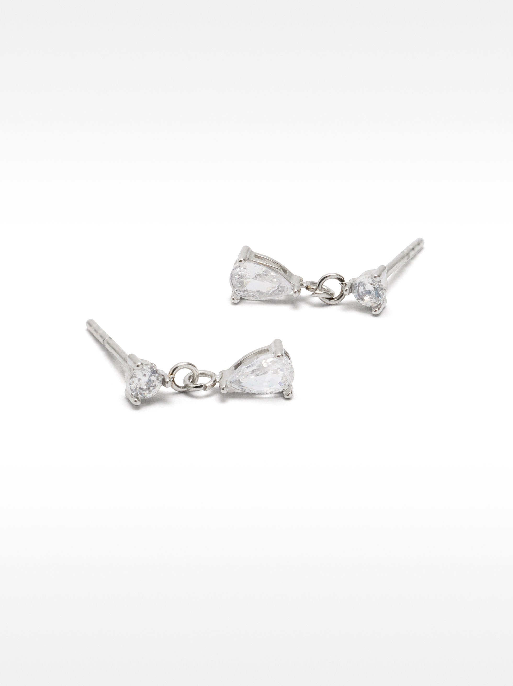 Pendientes Con Cristales - Acero Inoxidable