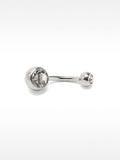 Piercing De Ombligo Con Cristal – Acero Inoxidable