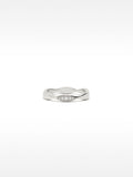 Anillo De Onda Con Circonitas – Plata De Ley 925