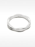 Anillo De Onda Con Circonitas – Plata De Ley 925