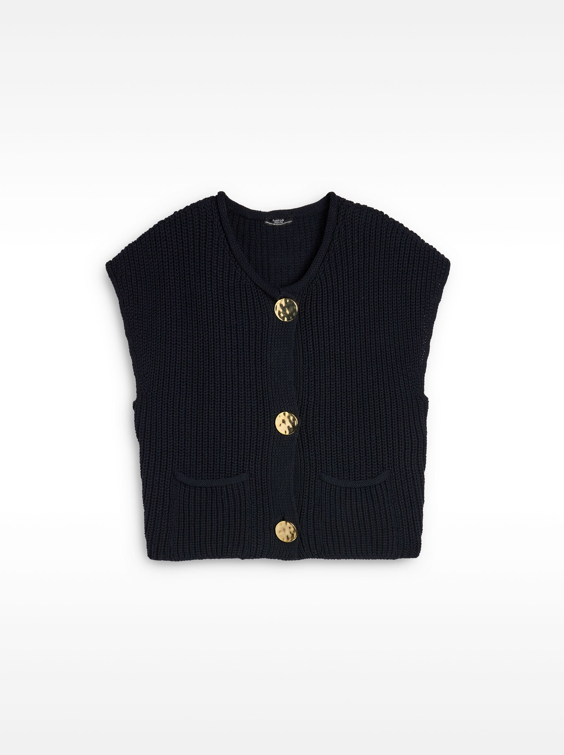 Chaleco De Punto Con Bolsillos