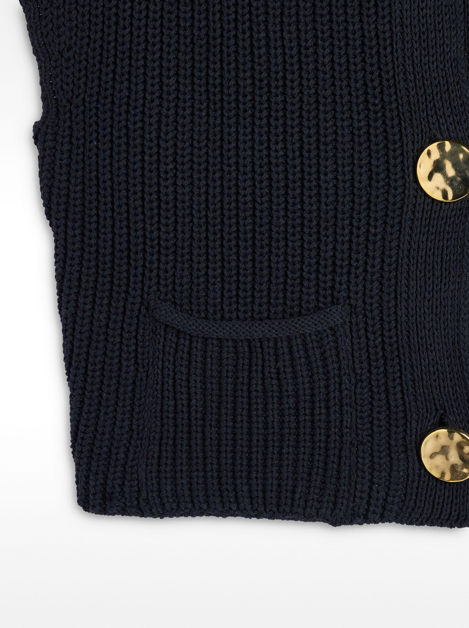 Chaleco De Punto Con Bolsillos