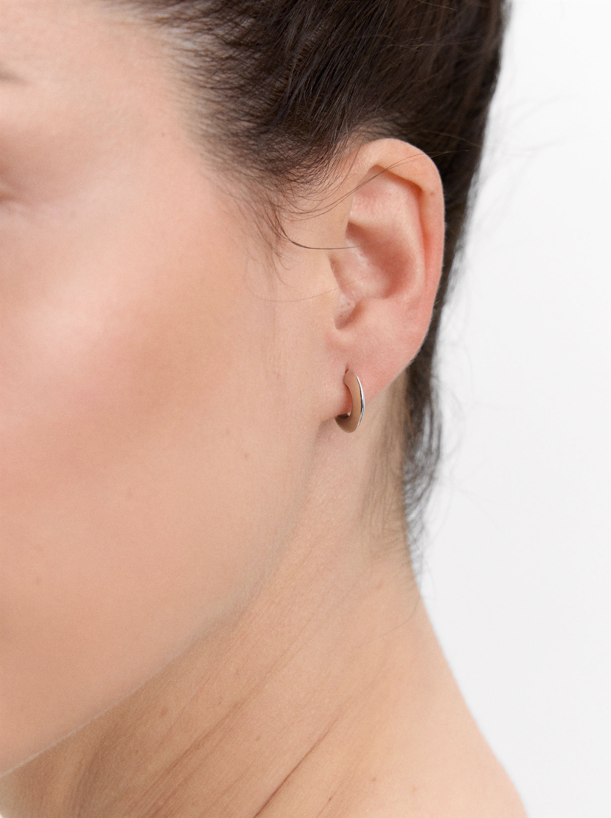 Aros Cortos - Plata De Ley 925