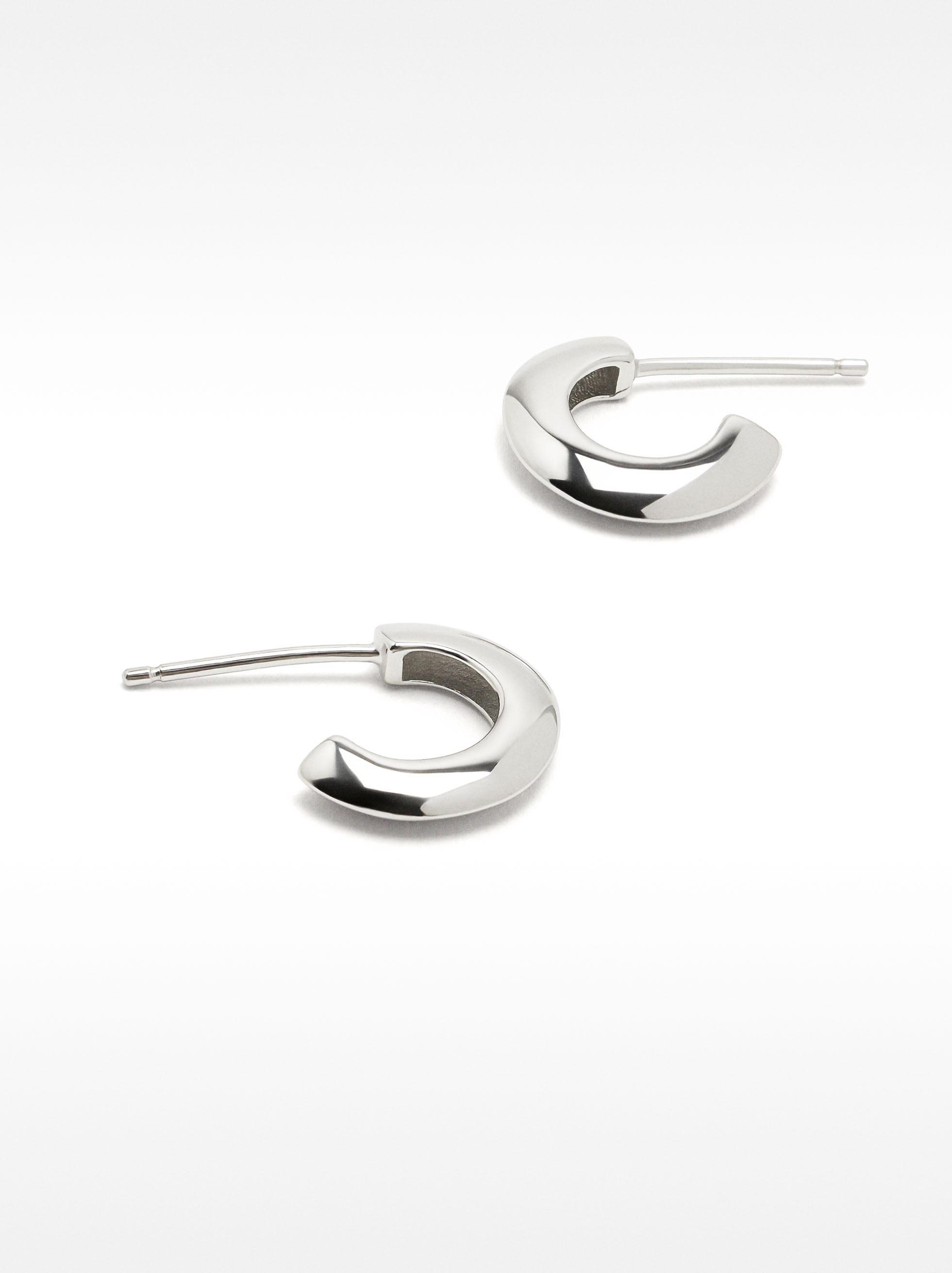 Aros Cortos - Plata De Ley 925