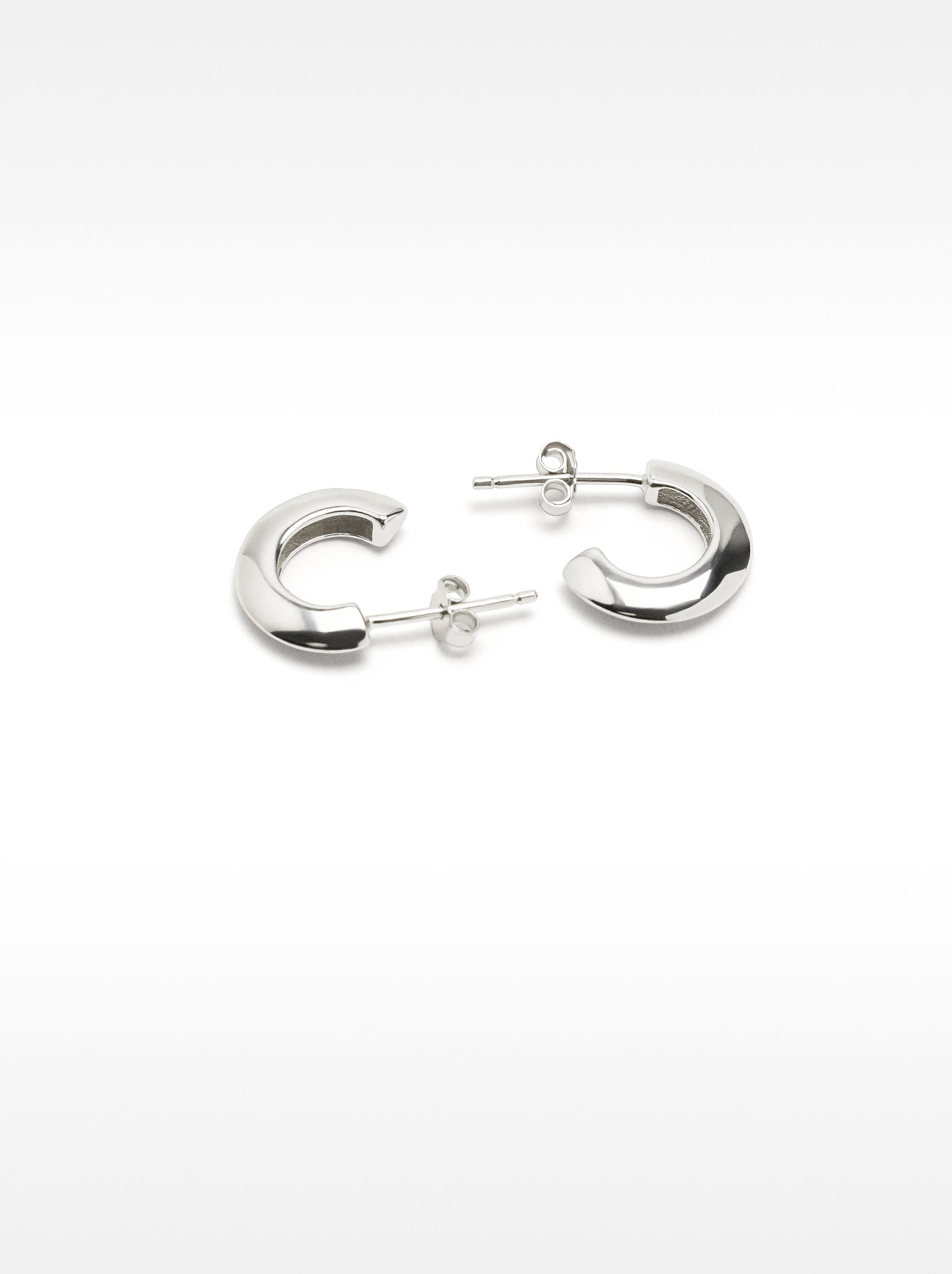 Aros Cortos - Plata De Ley 925