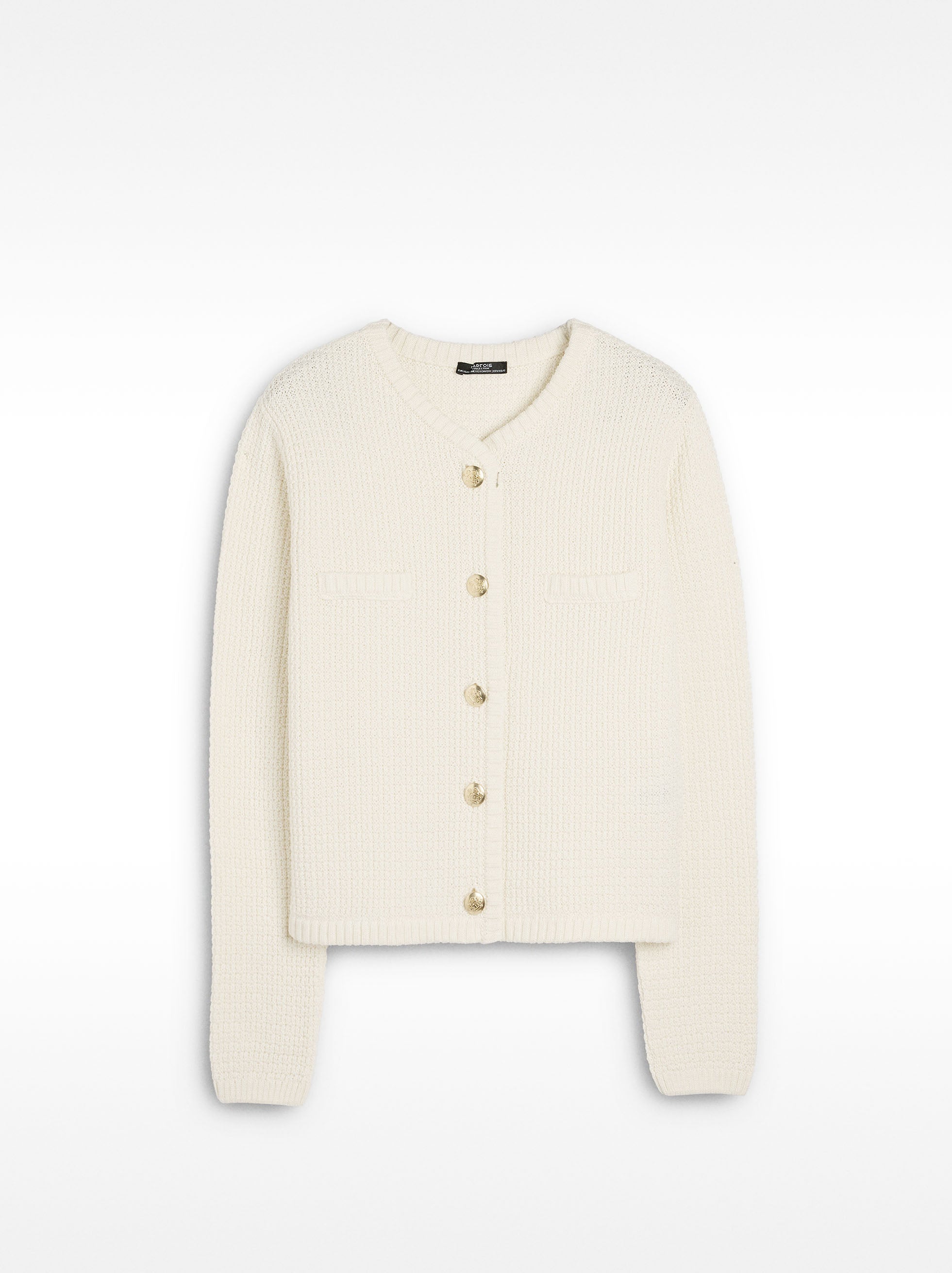 Cárdigan De Punto Con Textura