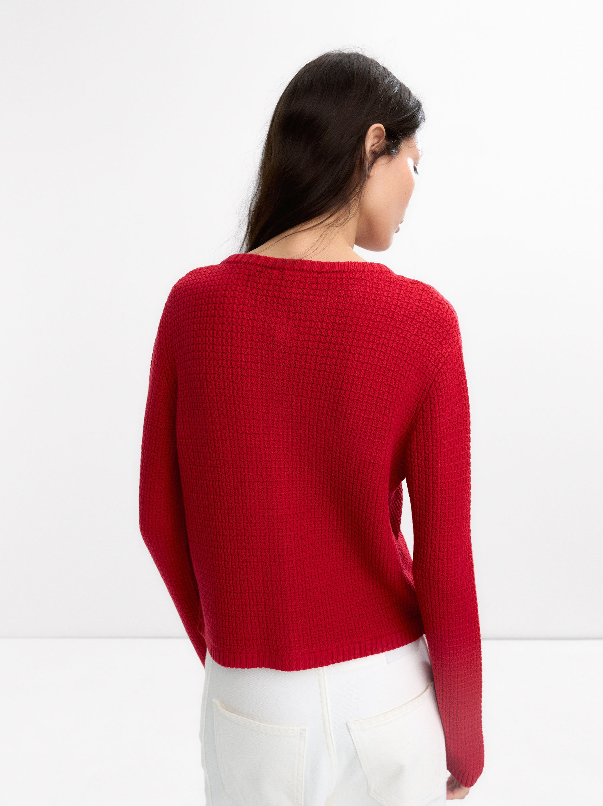 Cárdigan De Punto Con Textura