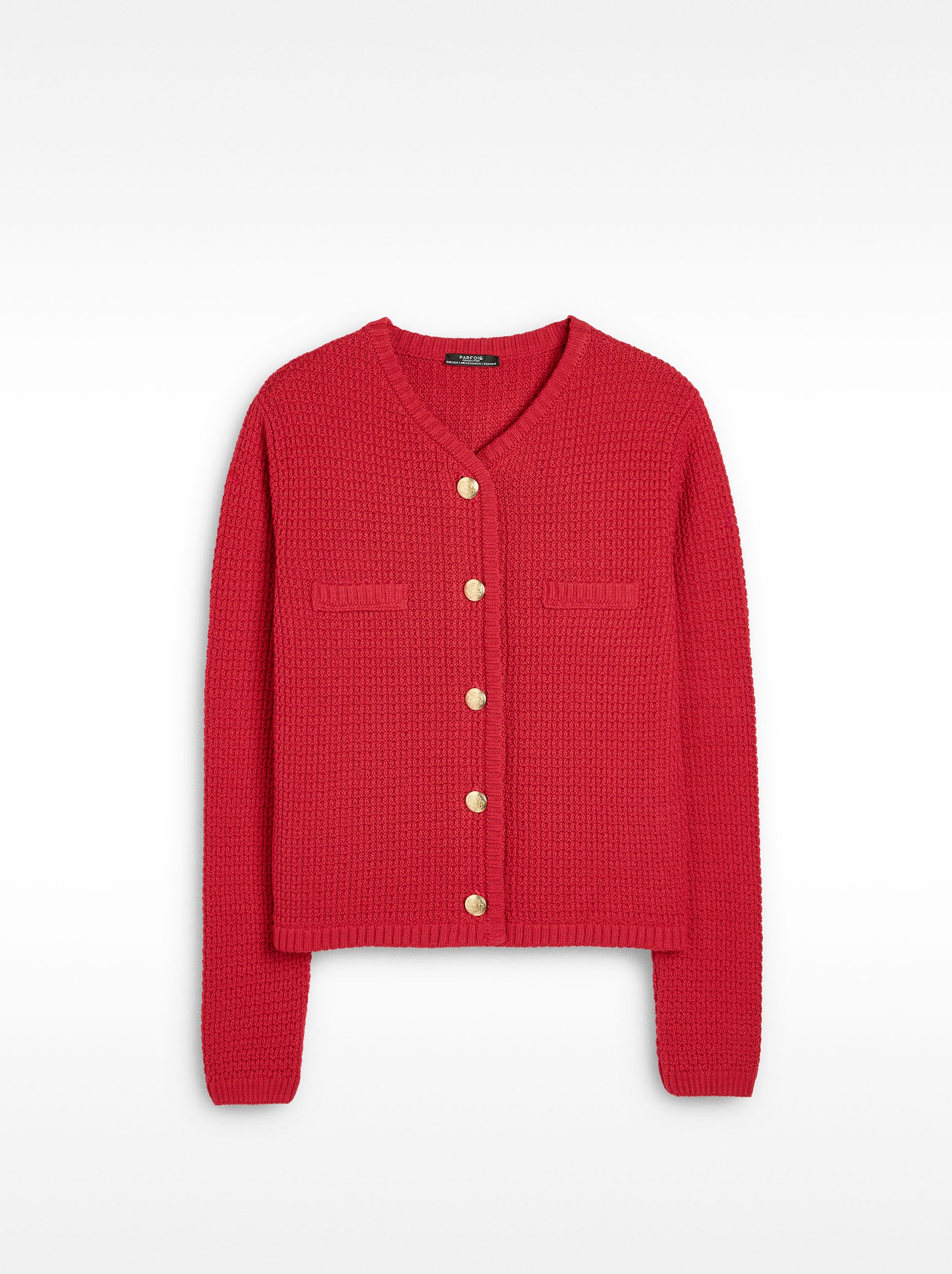 Cárdigan De Punto Con Textura