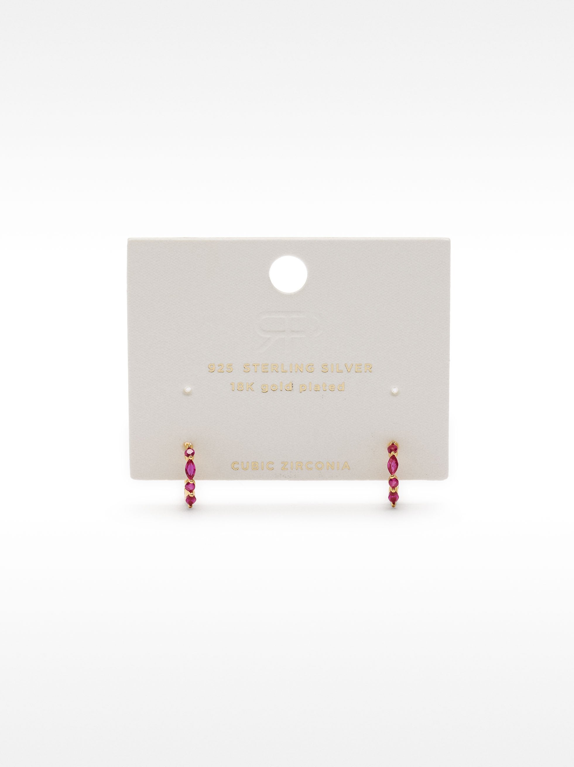 Aros Con Circonitas - Acero Inoxidable