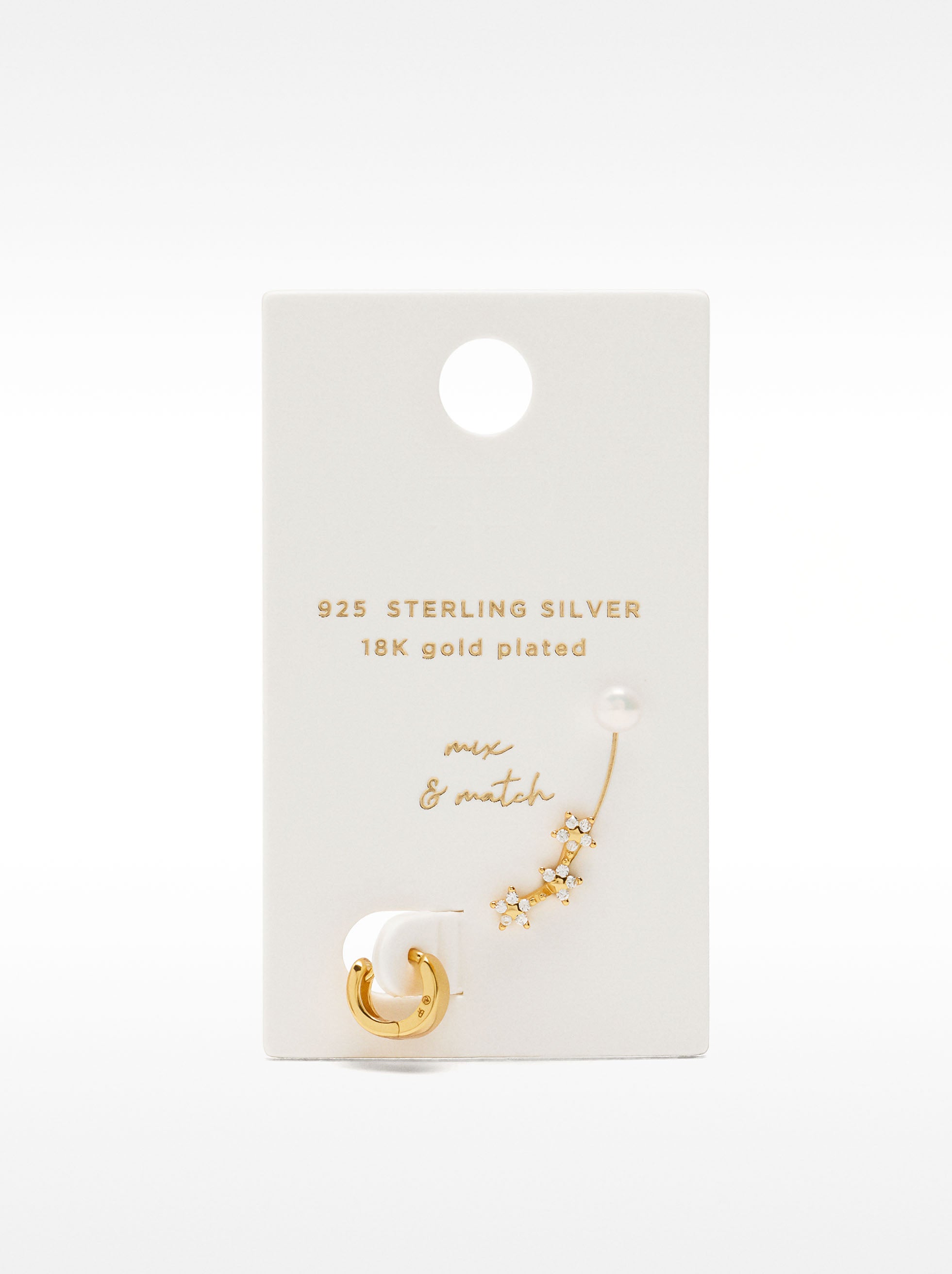 Set De Pendientes Com Circonitas - Plata De Ley 925