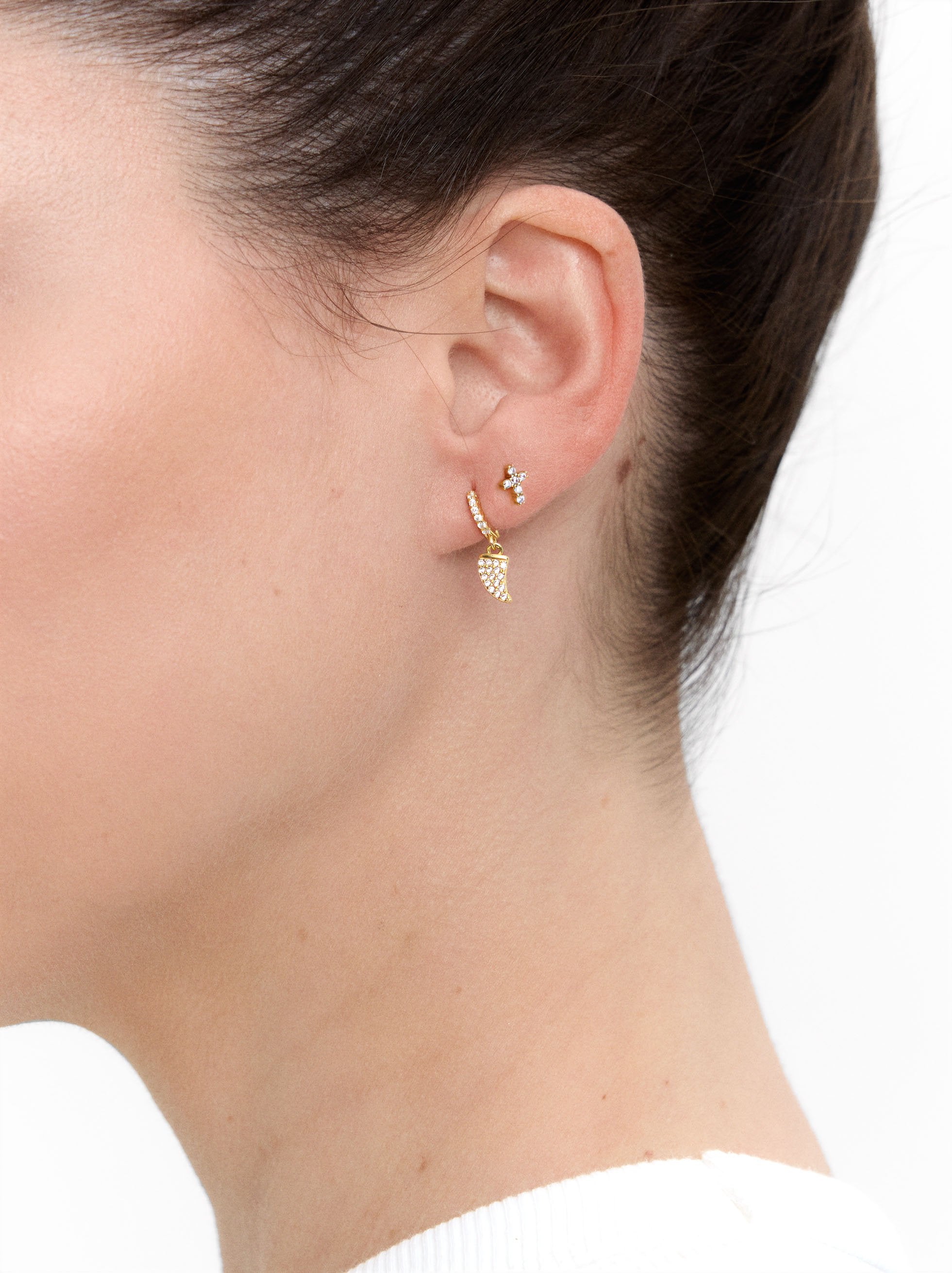 Aro Individual Con Circonitas - Plata De Ley 925