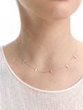 Collar Con Barras Y Circonitas - Plata De Ley 925