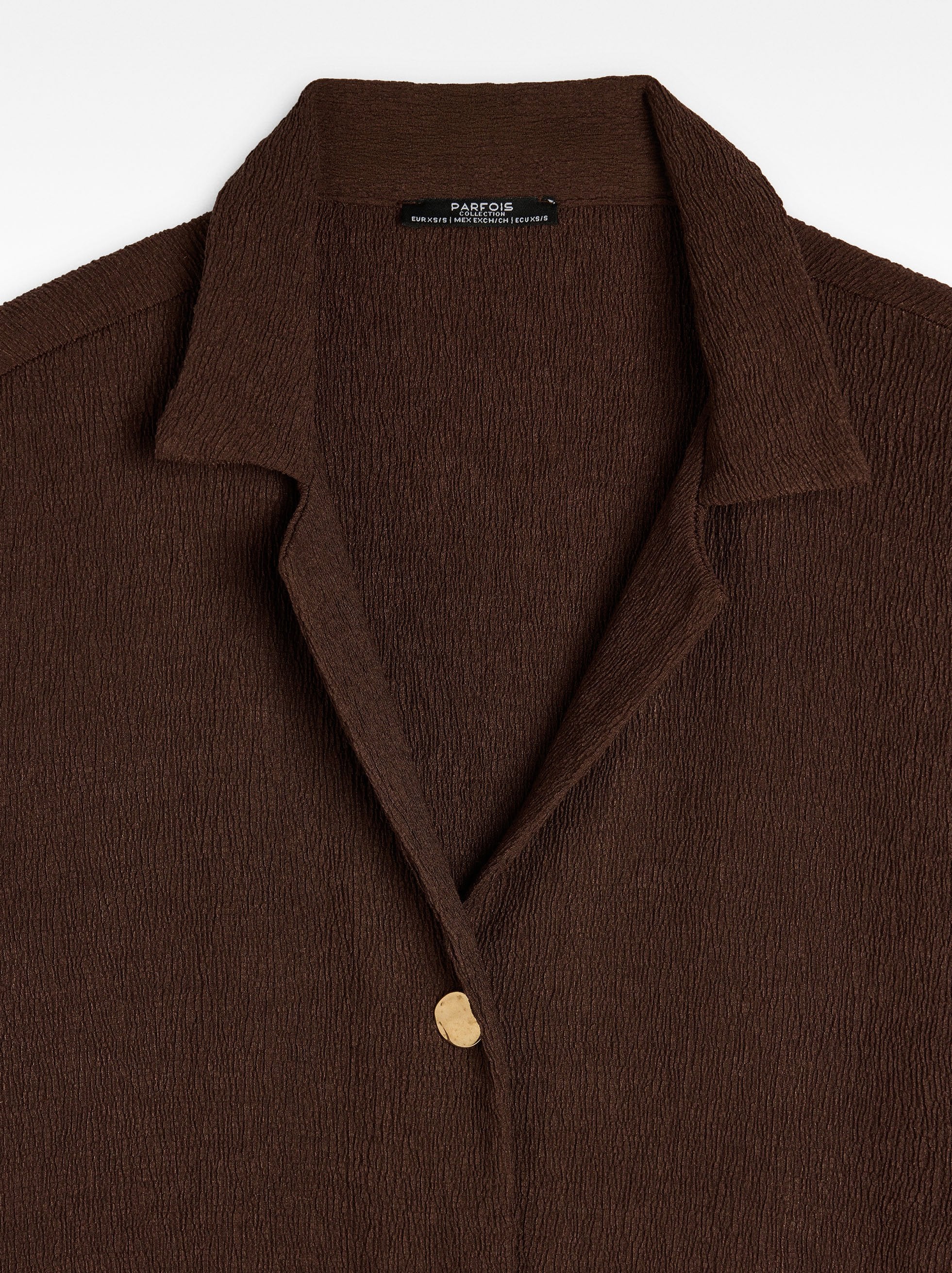 Camisa De Manga Corta Con Textura