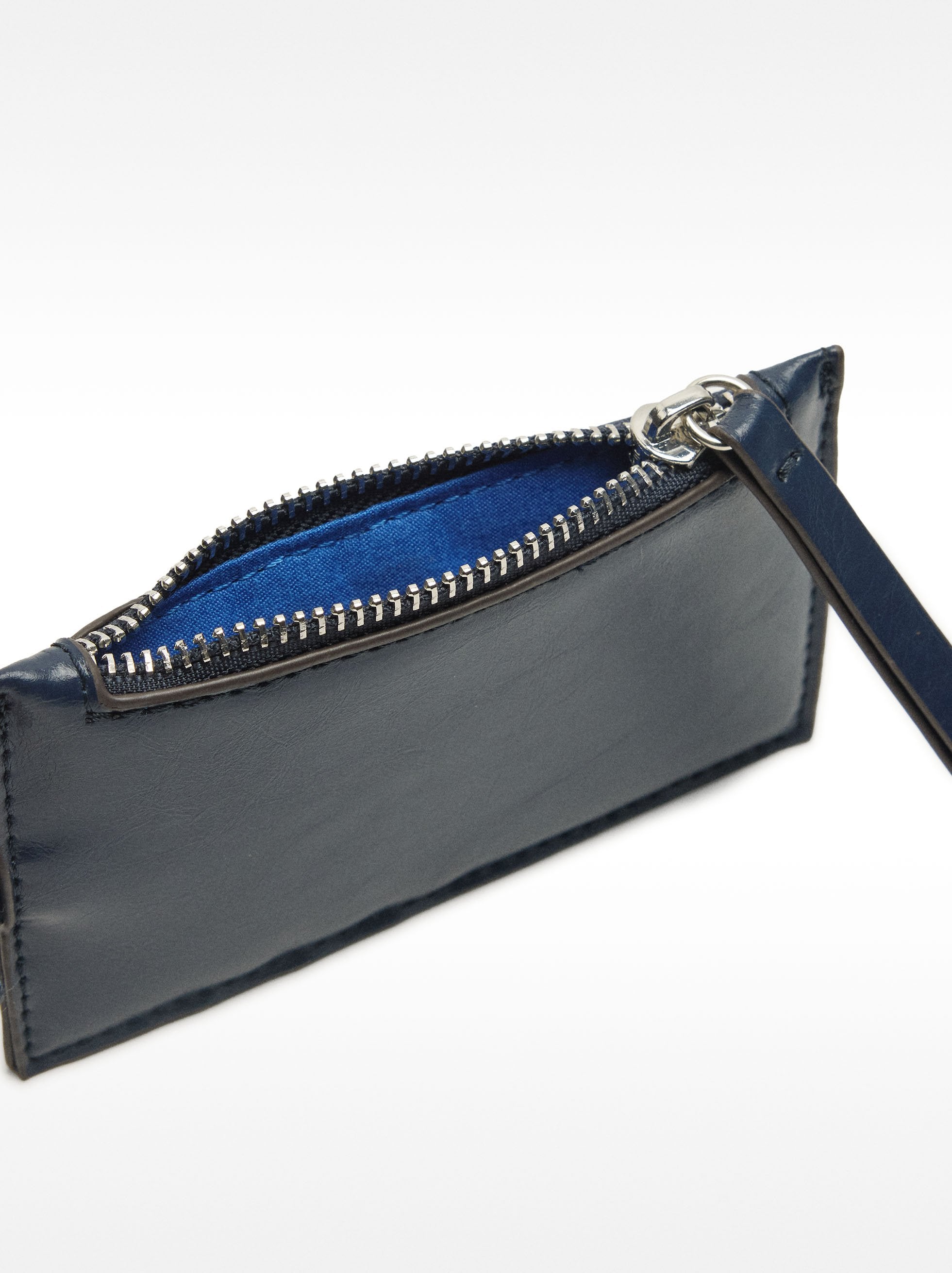 Cartera Lisa Con Llavero