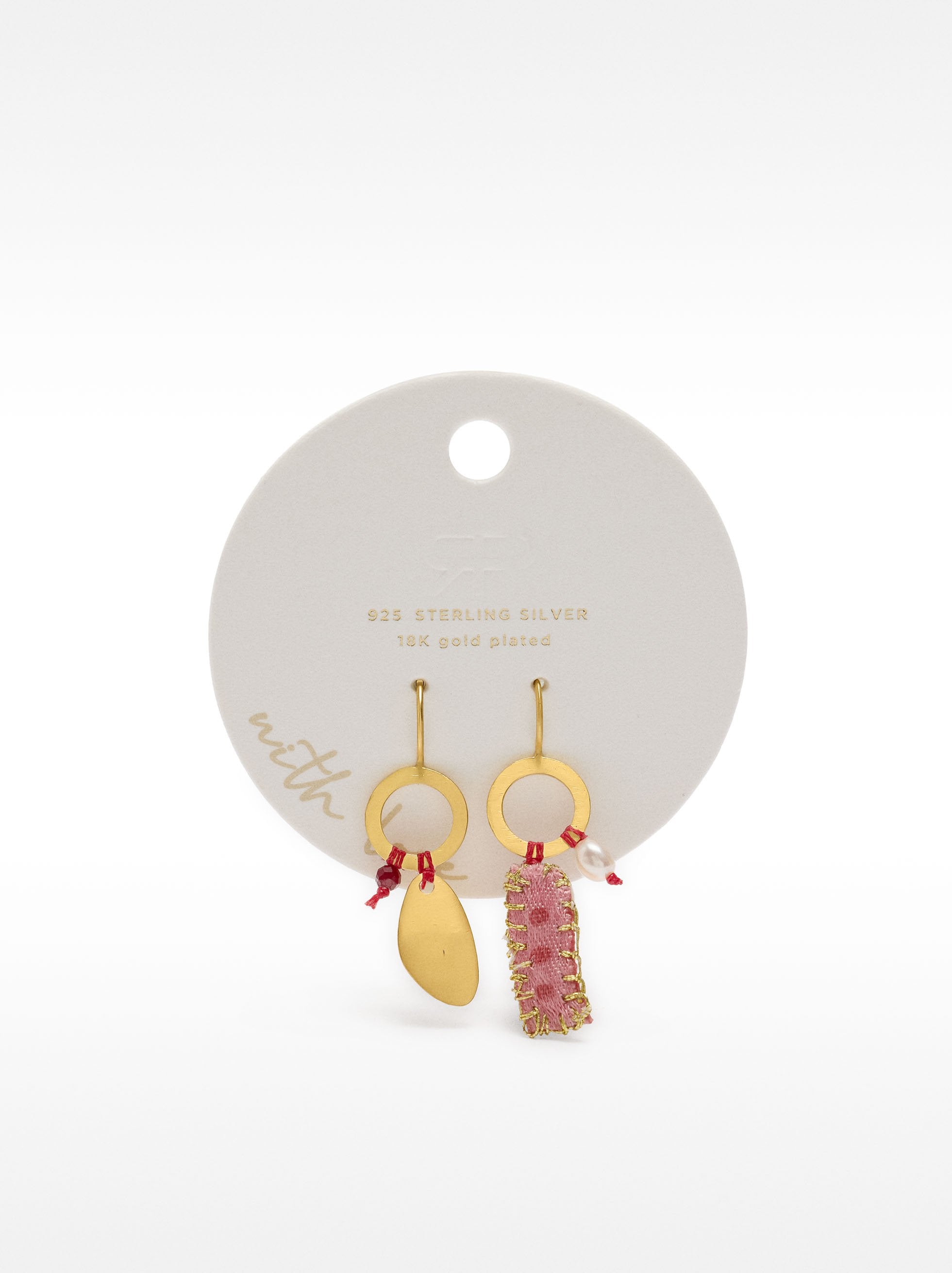 Pendientes Asimétricos Con Perla De Agua Dulce - Plata De Ley 925