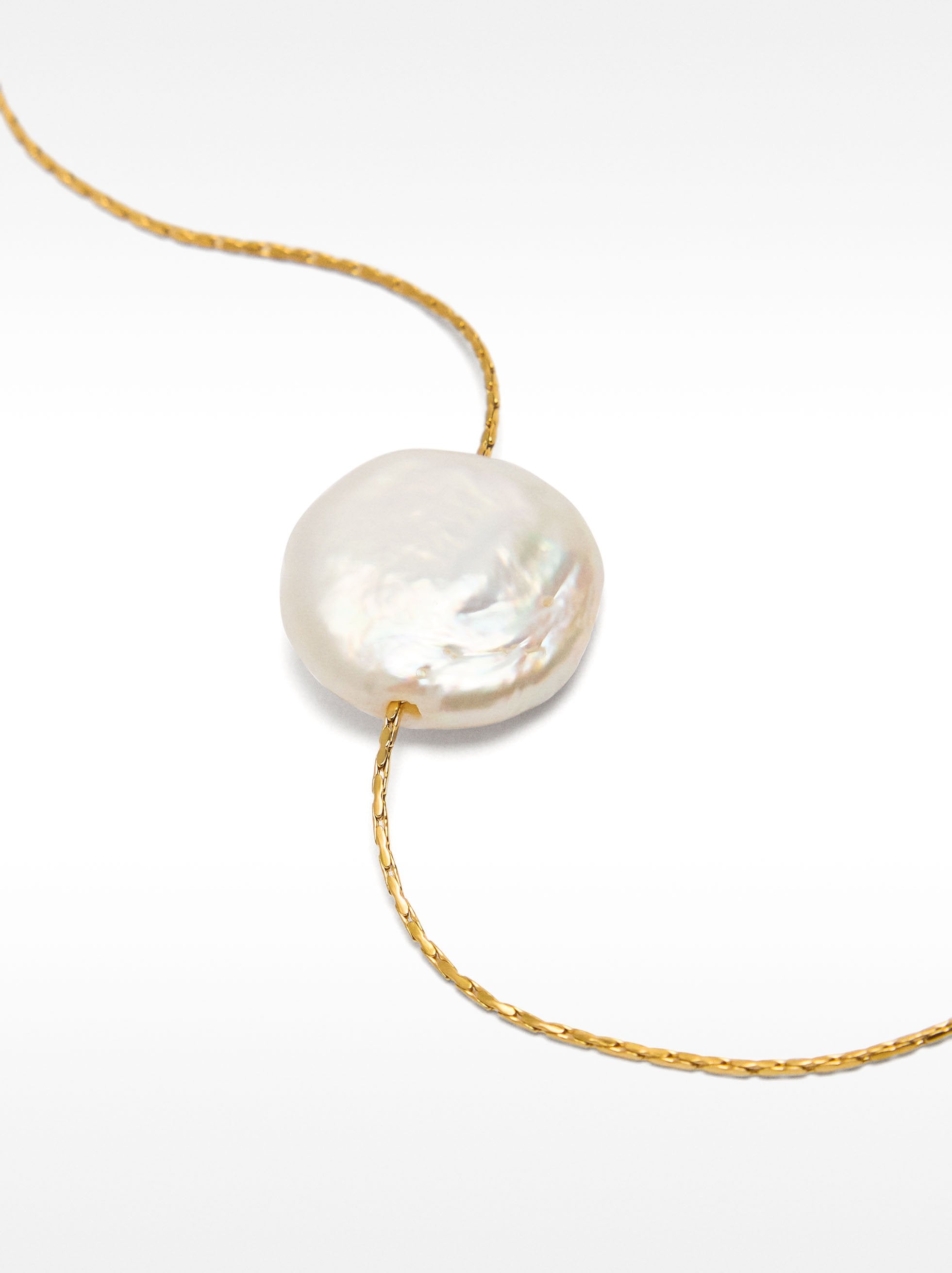 Pulsera De Perlas De Agua Dulce - Acero Inoxidable