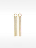 Pendientes Largos Con Cristales - Acero Inoxidable
