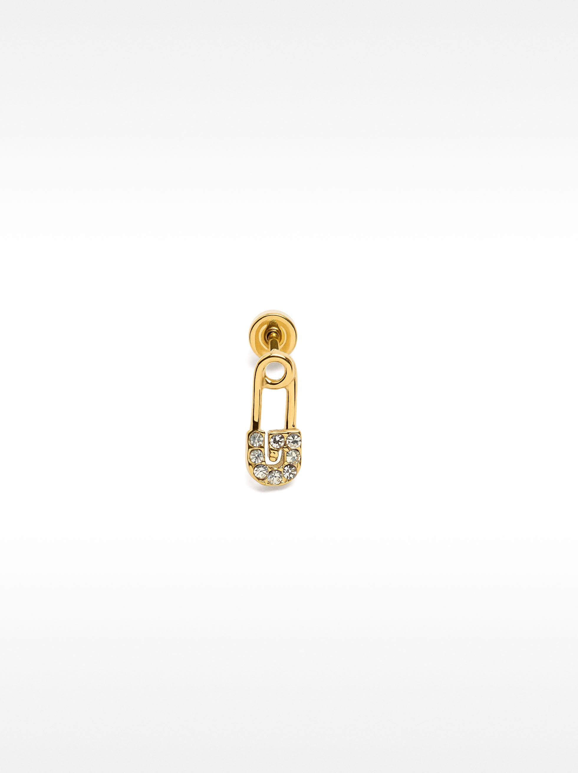 Piercing Imperdible Con Cristales - Acero Inoxidable